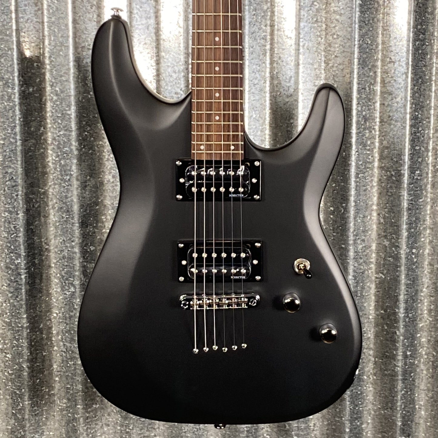 Schecter C-6 Deluxe Satin Black Guitar #0070