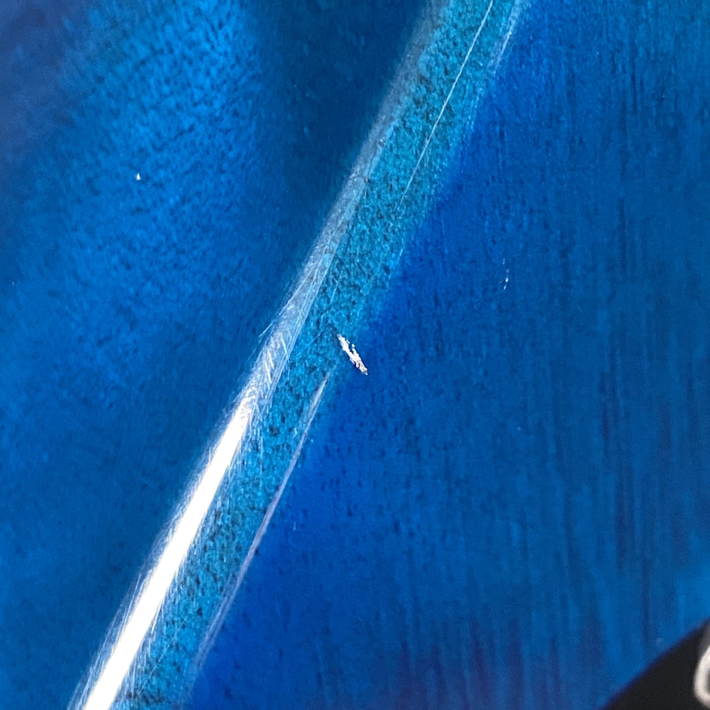 Schecter Solo-II Standard Ocean Blue Burst Burl Guitar #0502 Blem