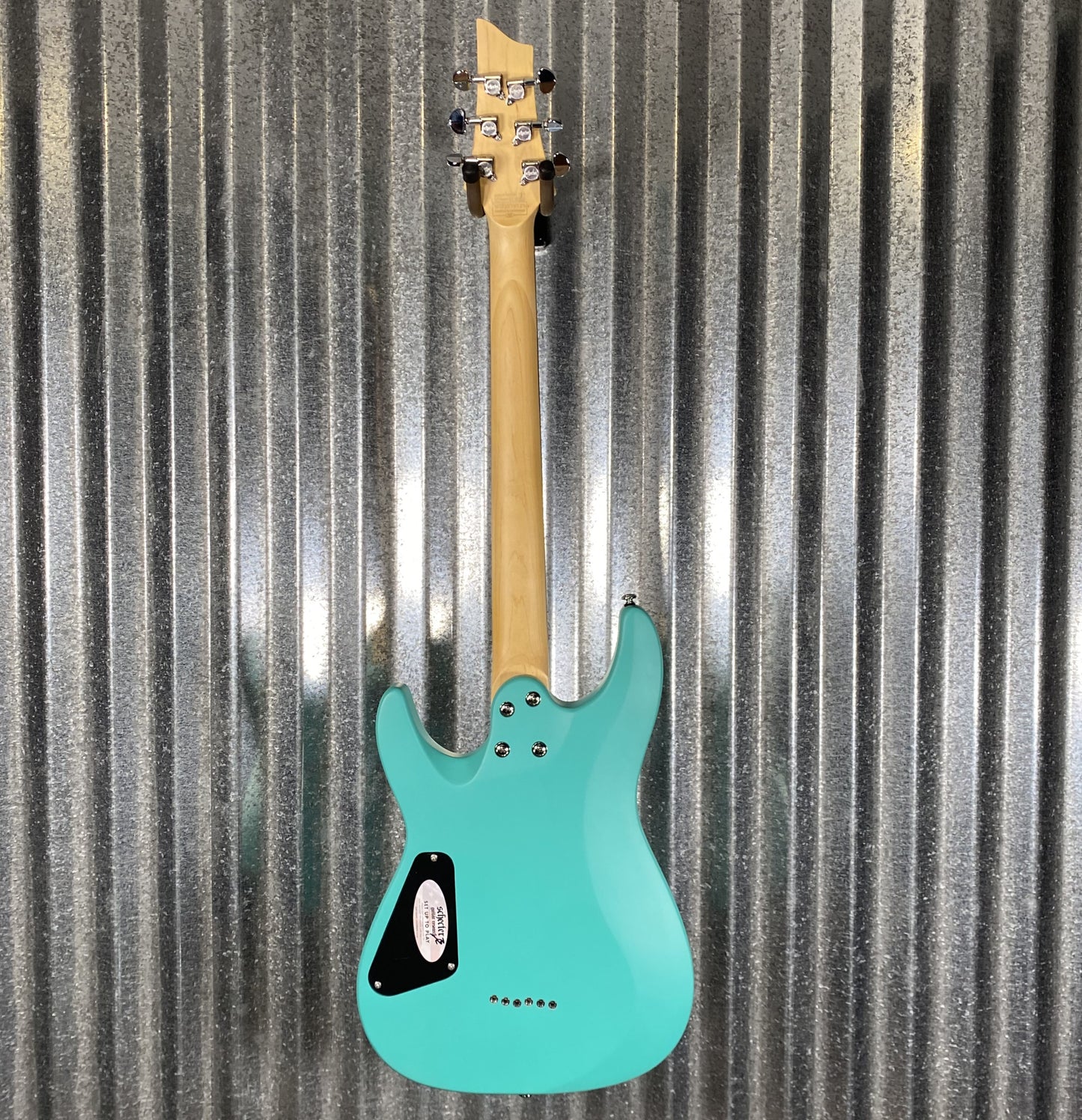 Schecter C-6 Deluxe Satin Aqua Guitar Blem #0729