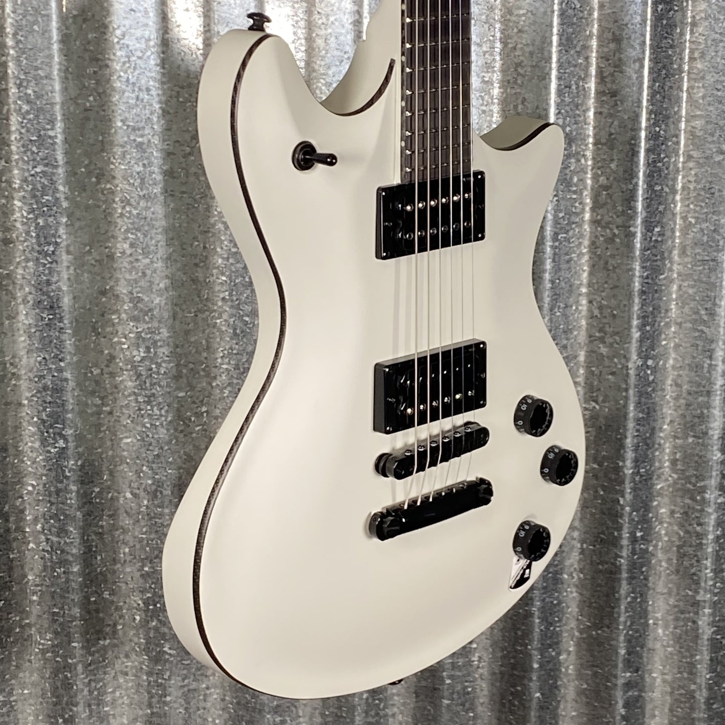 Schecter Jerry Horton Tempest Papa Roach Satin White Guitar #0687