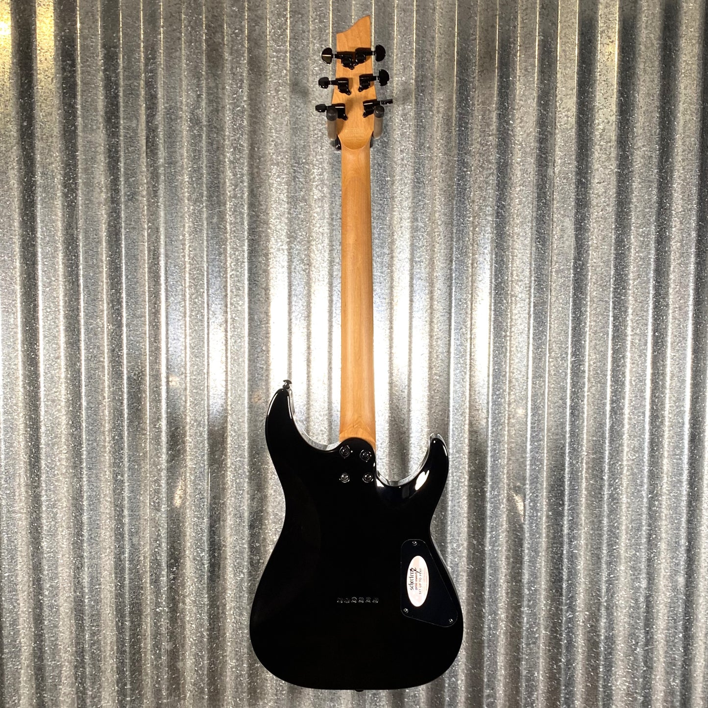 Schecter C-1 Standard Black Fade Burst Burl Left Hand Guitar #0098