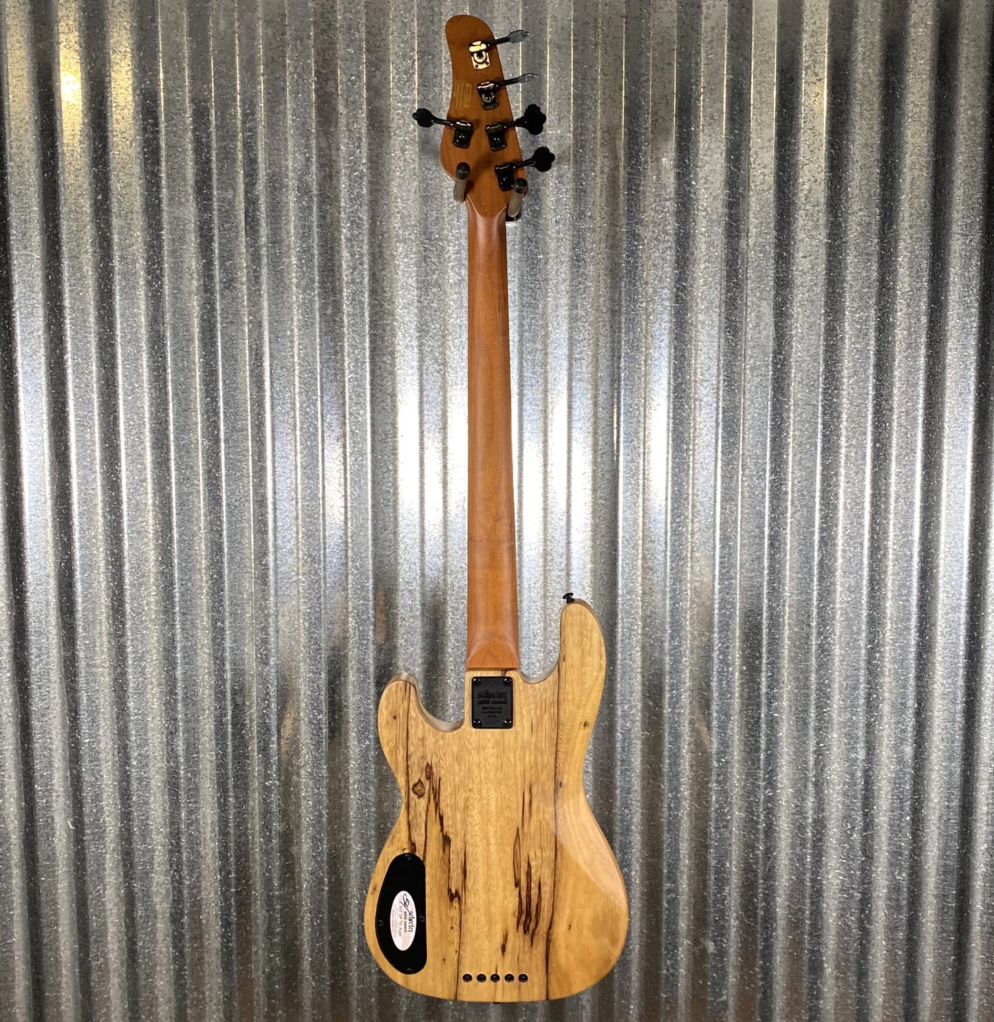 Schecter Model-T 5 Exotic 5 String Bass Natural Satin Black Limba #1199