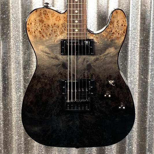 Schecter PT Standard Black Fade Burst Burl Guitar #0444