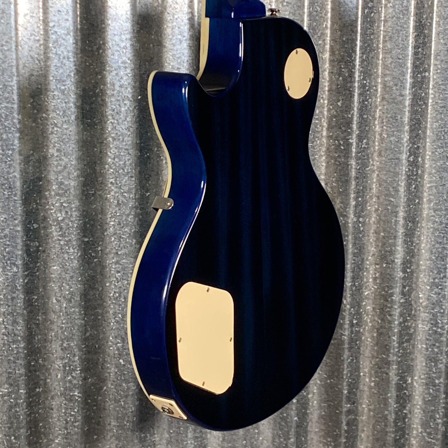 Epiphone Les Paul Standard Pro Plus Top Flame Trans Blue Guitar & Case #2135 Used