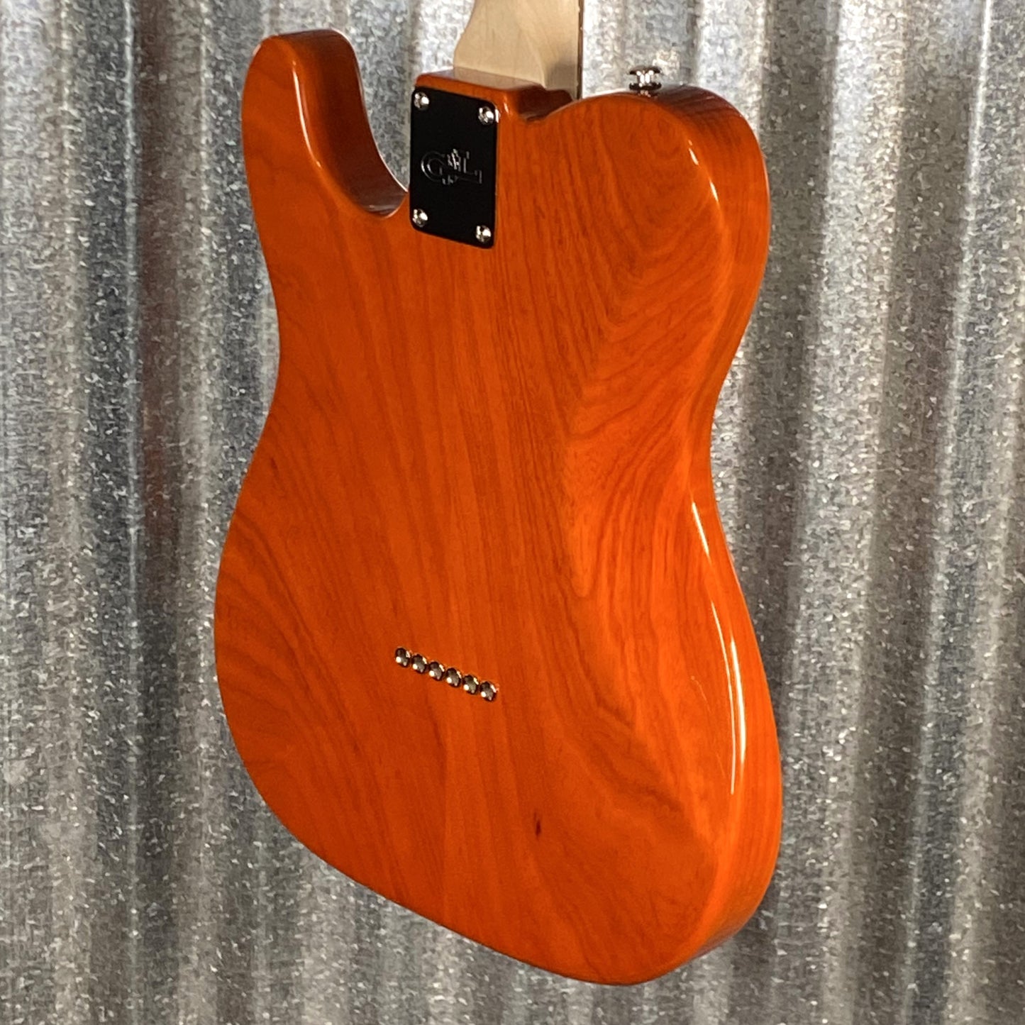 G&L USA Fullerton Deluxe ASAT Classic Bluesboy Clear Orange Guitar & Bag #8195