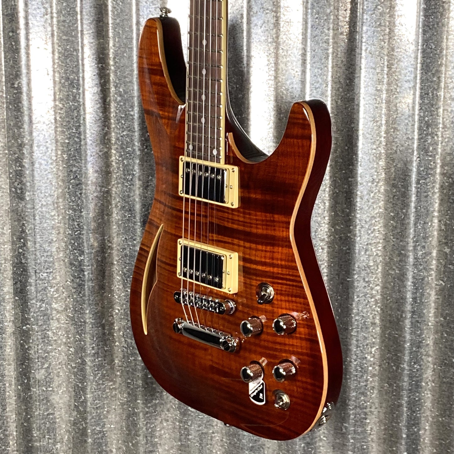 Schecter C1 E/A Classic Piezo Cat's Eye Flame Guitar #0383