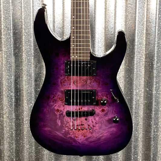 ESP LTD M-200DX Transparent Purple Burst Electric Guitar LM200DXNTPRB #0700