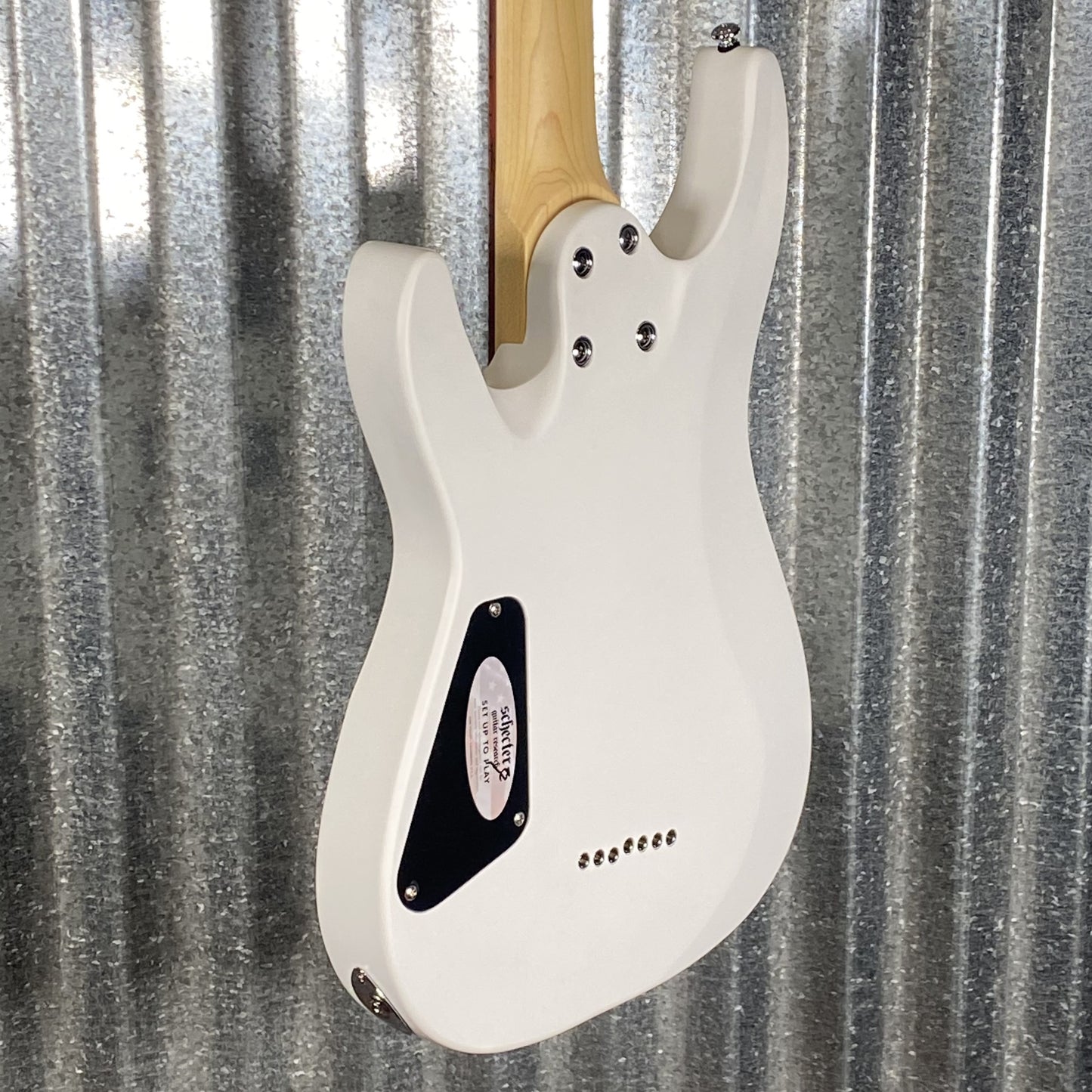 Schecter C-7 Deluxe 7 String Satin White Guitar #3174