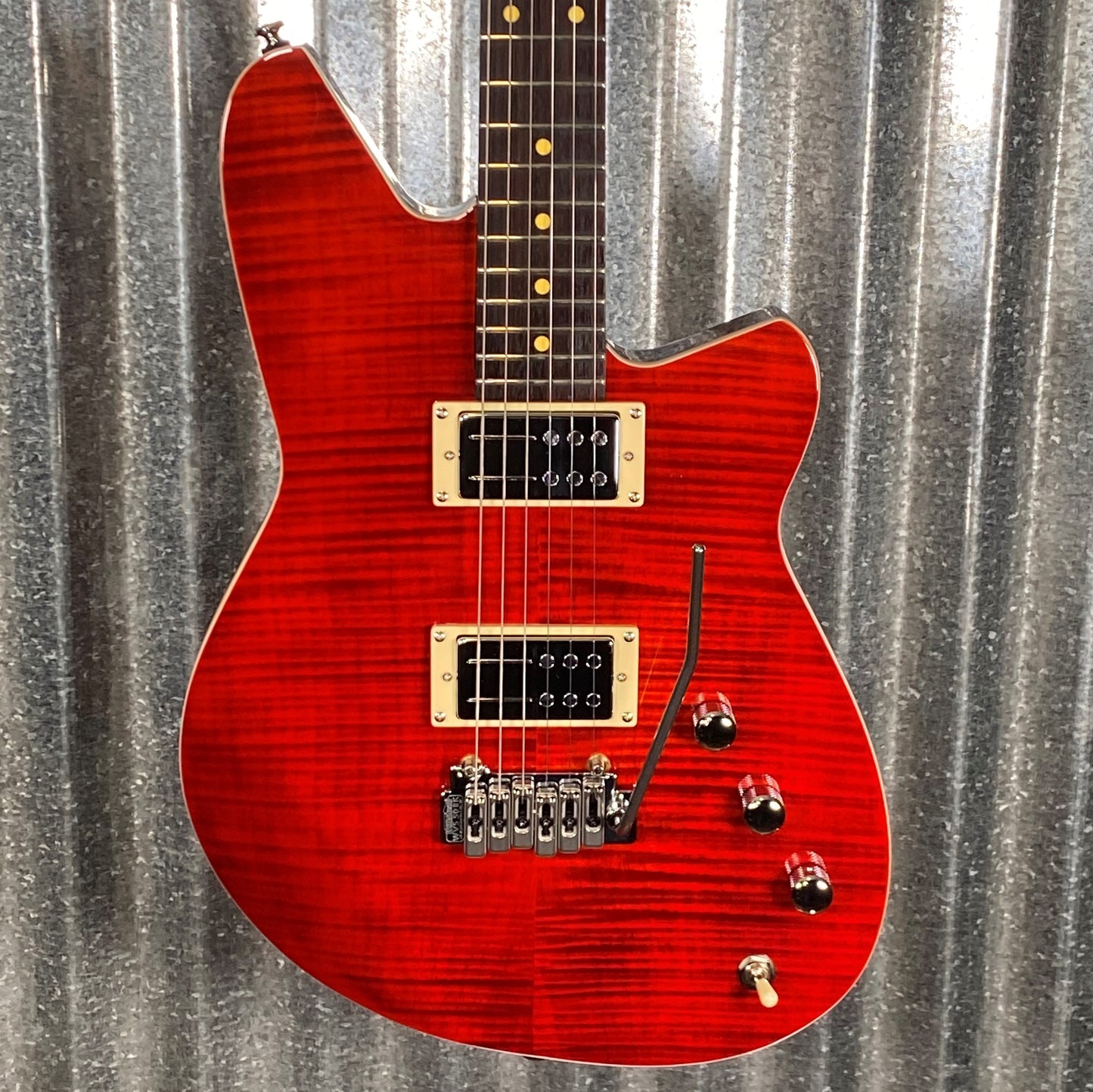 Reverend Kingbolt RA FM Transparent Wine Red Guitar #58850