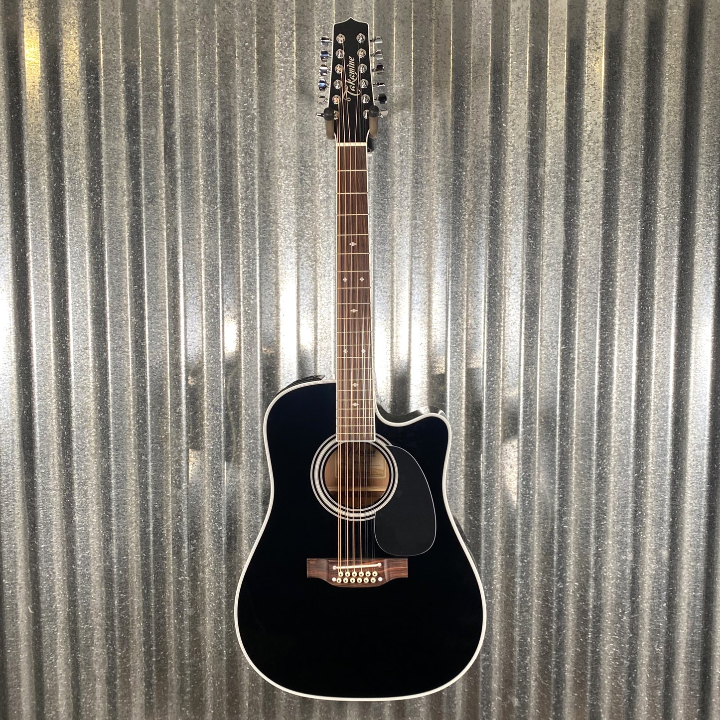 Takamine EF381SC Cutaway 12 String Acoustic Electric Guitar Black & Case Japan #0359