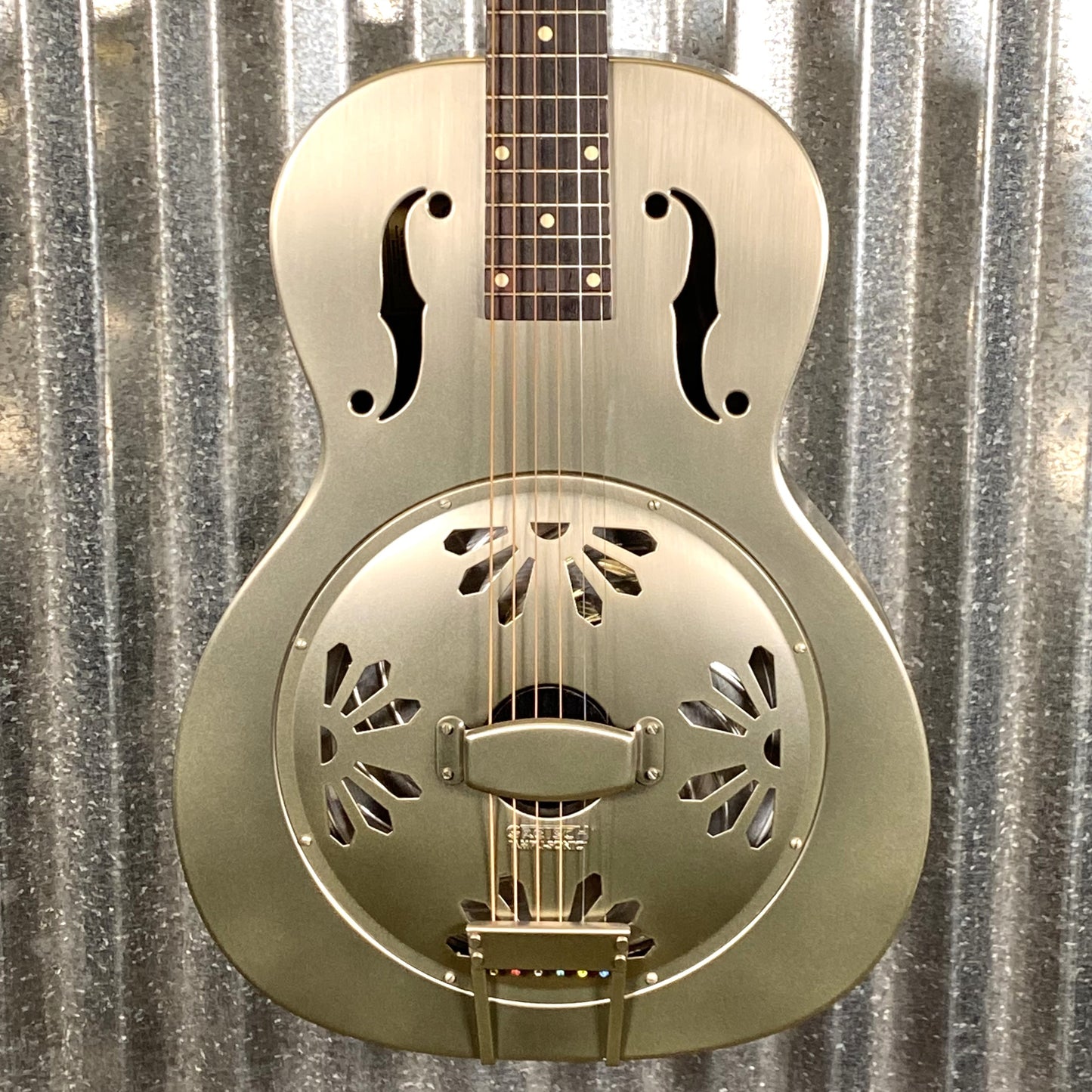 Gretsch G9201 Honey Dipper Round-Neck Brass Body Resonator Guitar & Case #3291 Used