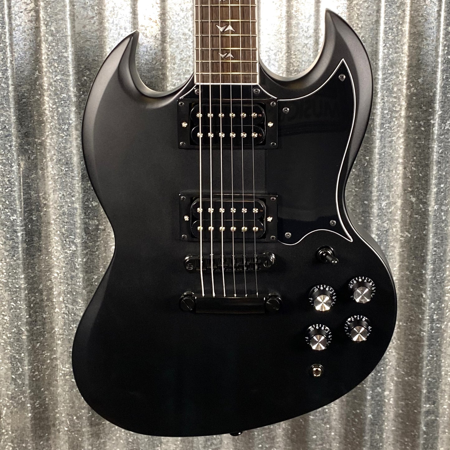 Westcreek Racer Offset SG Black Satin Solid Body Guitar #0003 Used