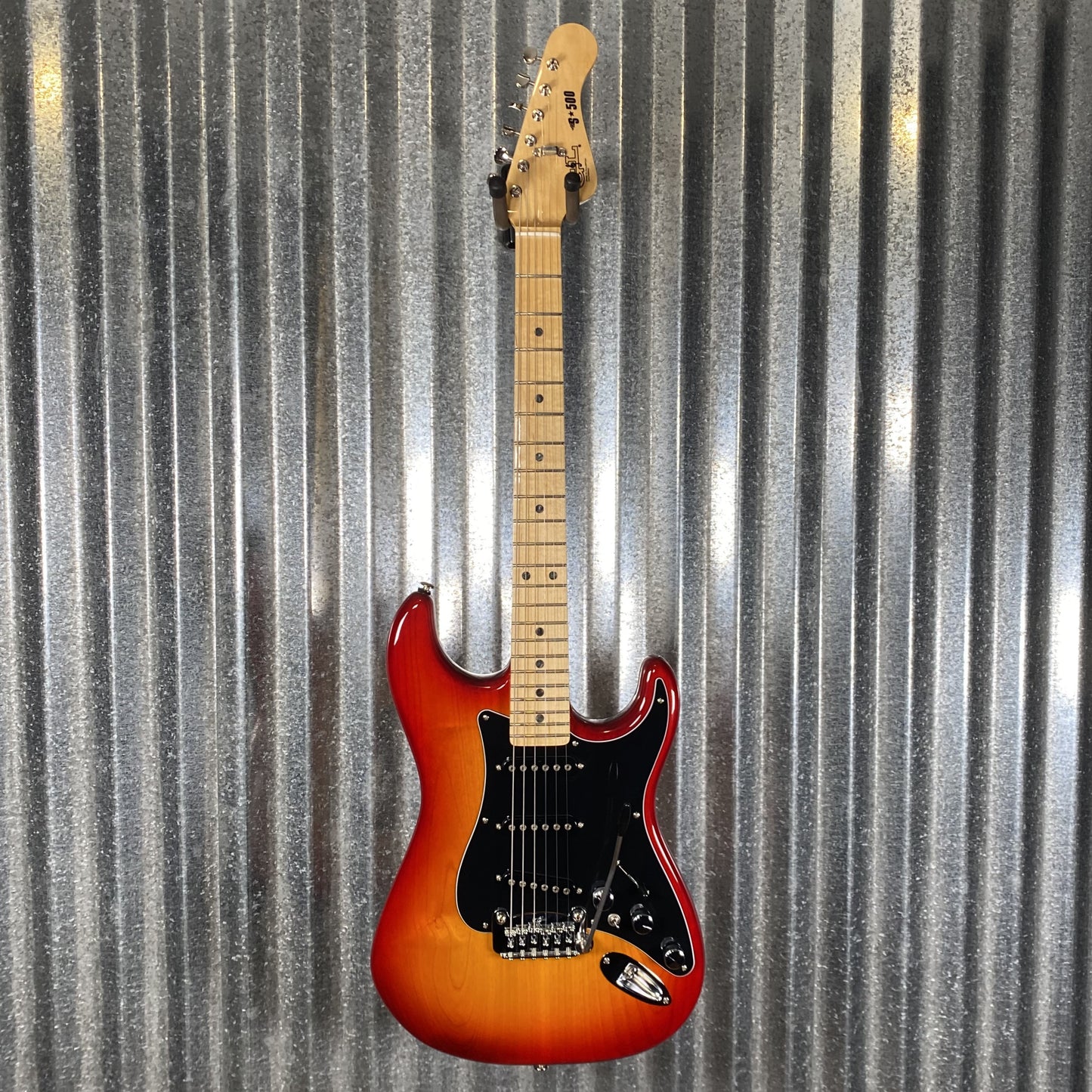 G&L USA CLF Research S-500 Cherryburst Guitar & Bag #9194 Used