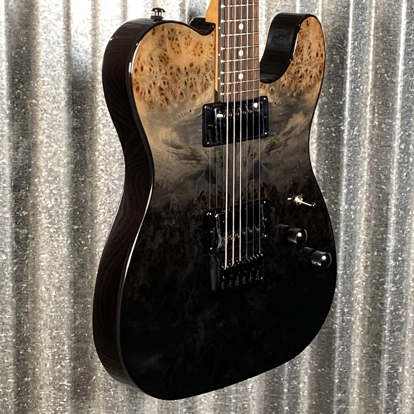 Schecter PT Standard Black Fade Burst Burl Guitar #0444