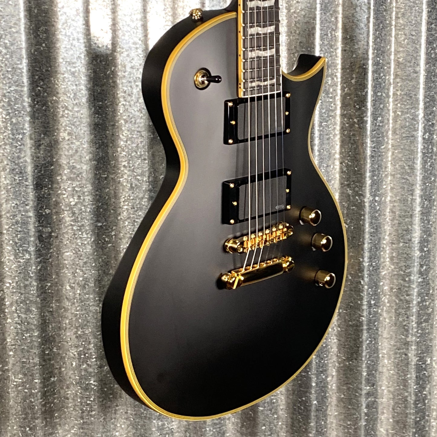 ESP LTD EC-1000 Eclipse EMG Vintage Black Guitar & Bag LEC1000VB #1452 Used