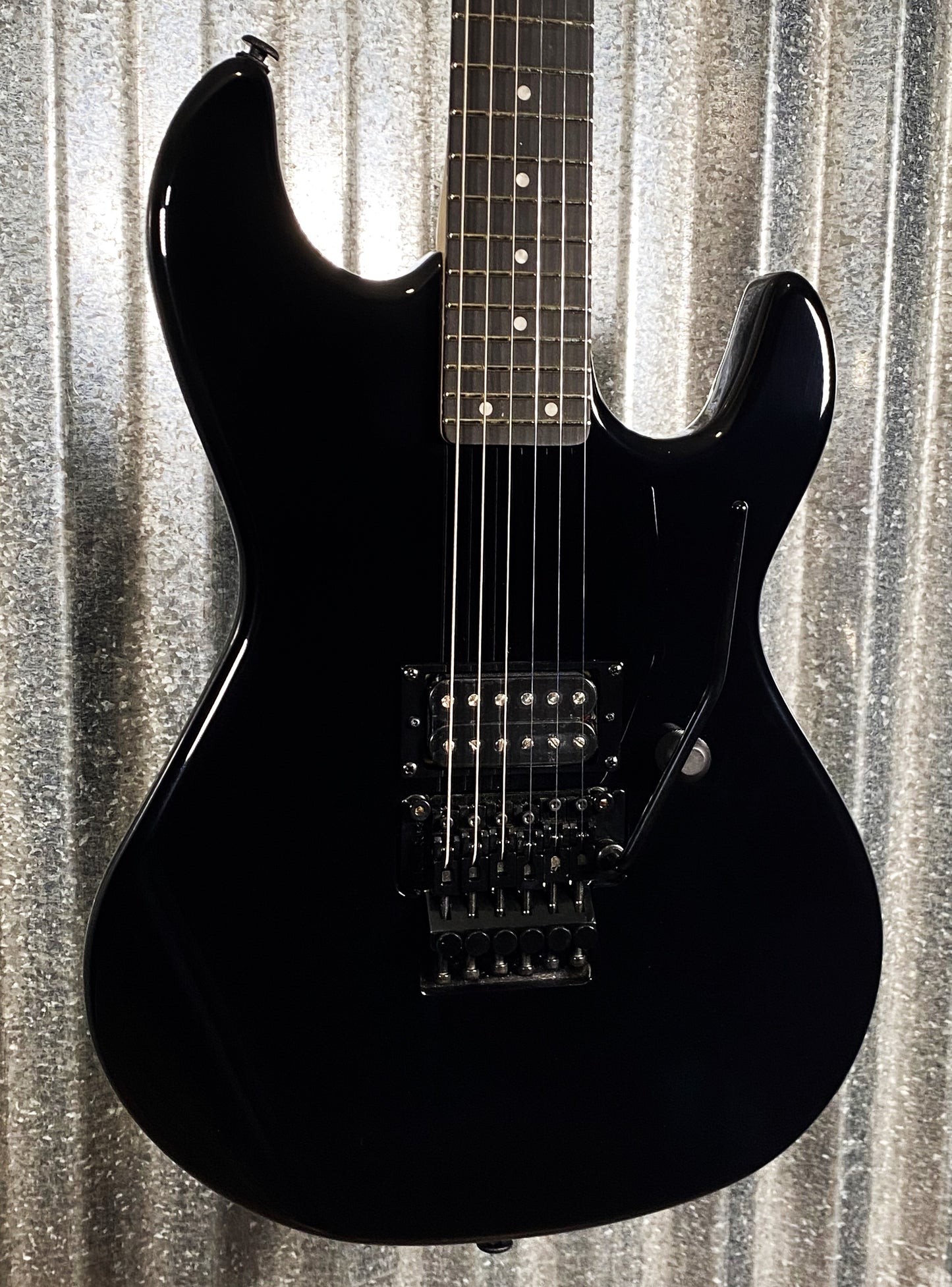 G&L USA Rampage 24 Floyd Rose Ebony Jet Black Guitar & Bag #5073