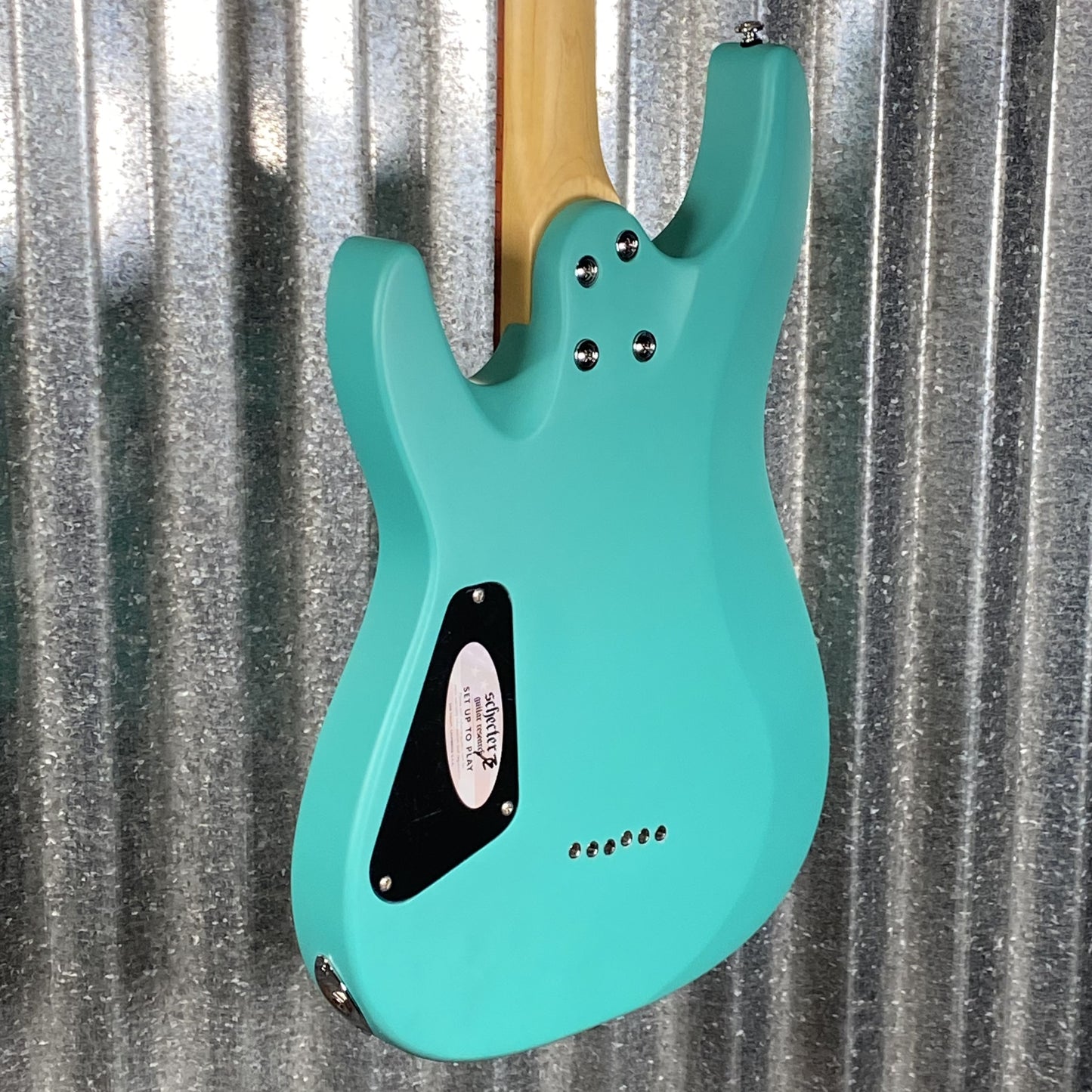 Schecter C-6 Deluxe Satin Aqua Guitar Blem #0729