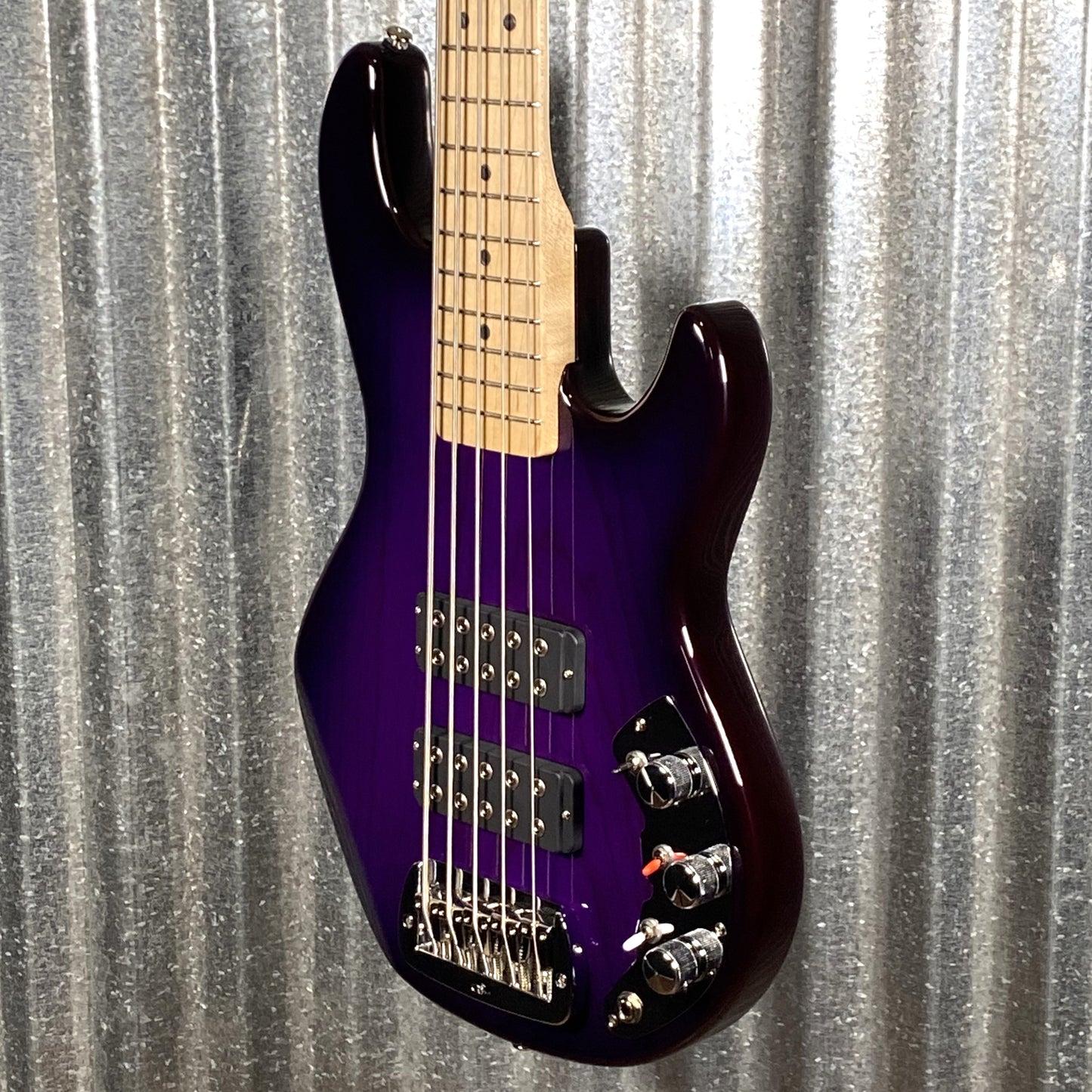 G&L USA CLF L-2500 S750 Purpleburst 5 String Bass & Bag S-750 L-2500 #6073