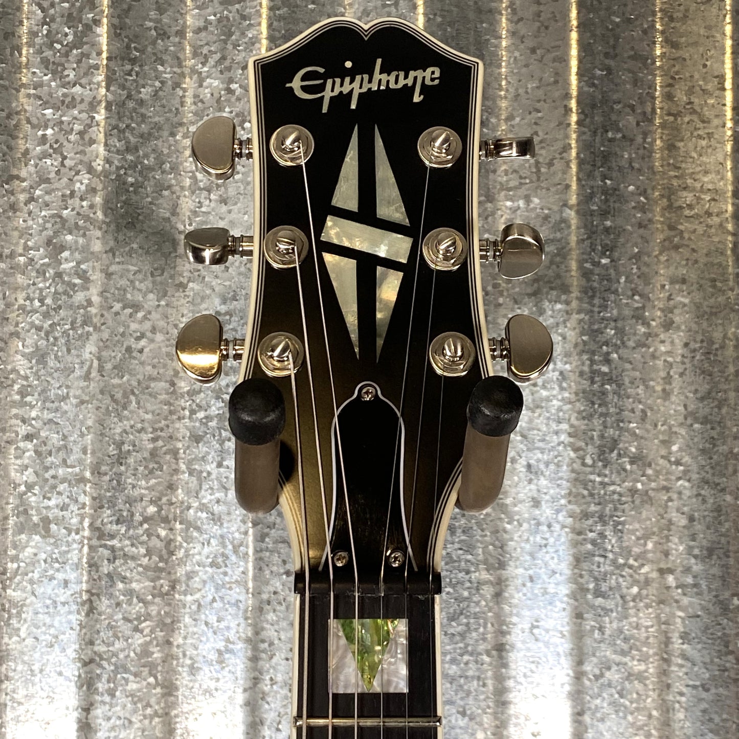 Epiphone Les Paul Prophecy Olive Tiger Aged Fishman Fluence Guitar & Bag #6204