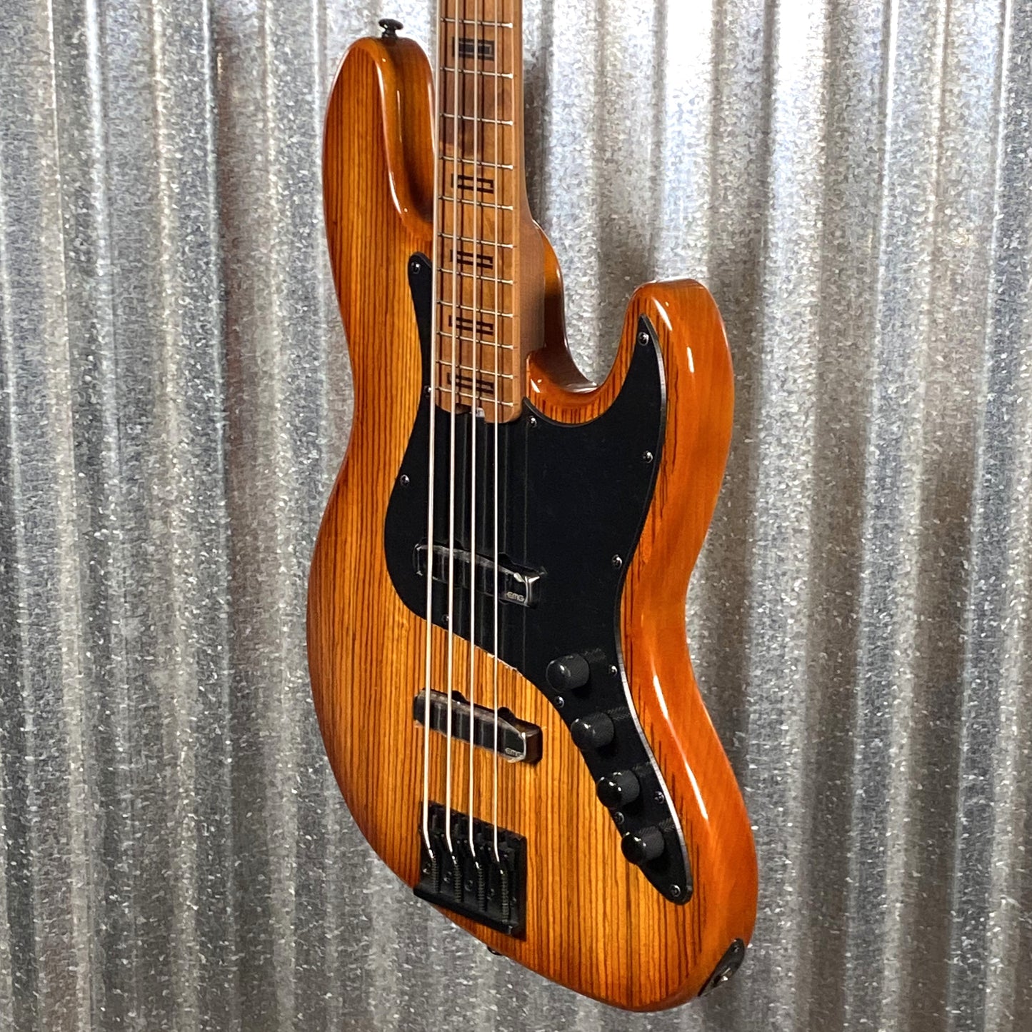 Schecter J-4 Exotic Zebrawood Faded Vintage Sunburst 4 String Jazz Bass #0311