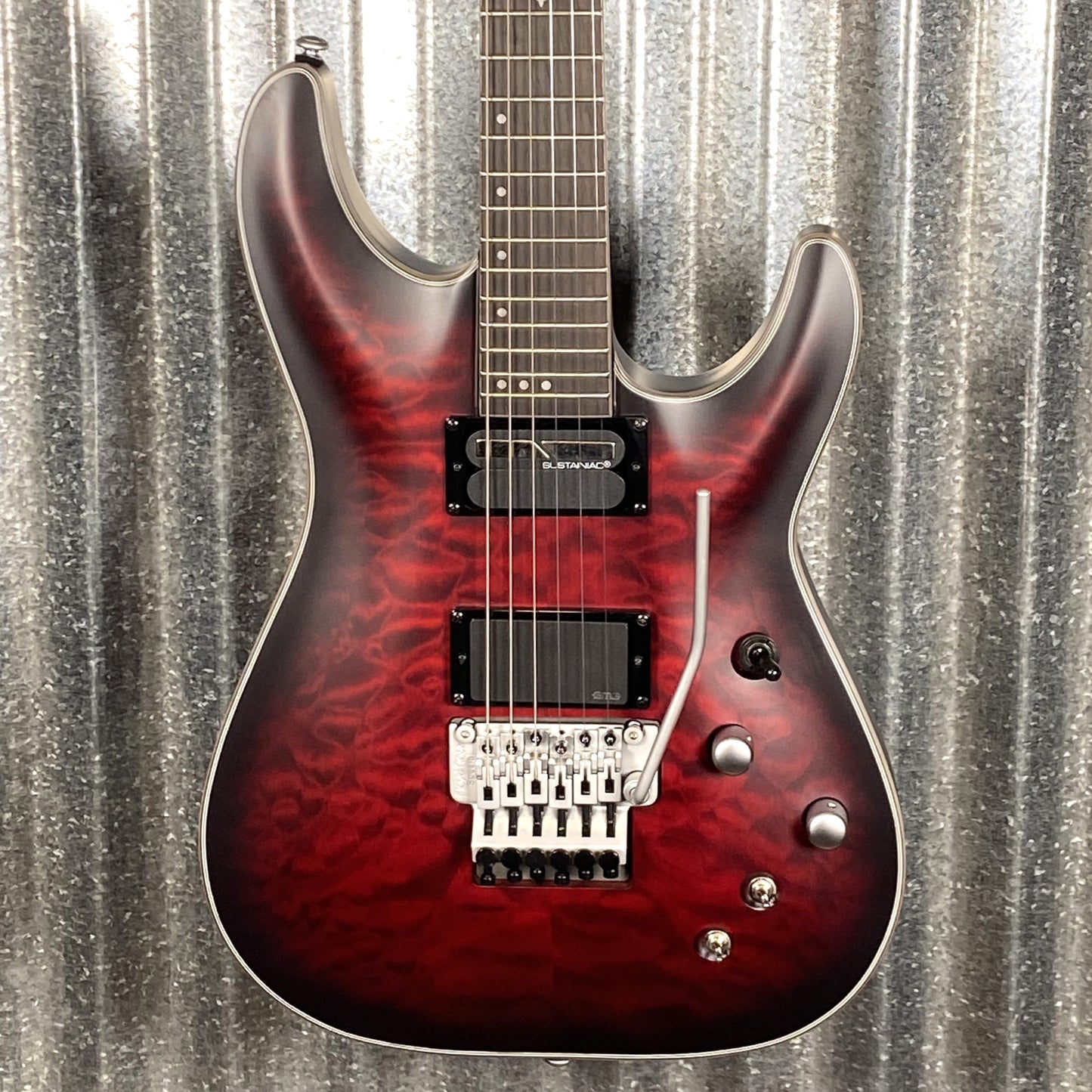 Schecter C-1 Platinum FR S Crimson Red Burst Satin Guitar #0460