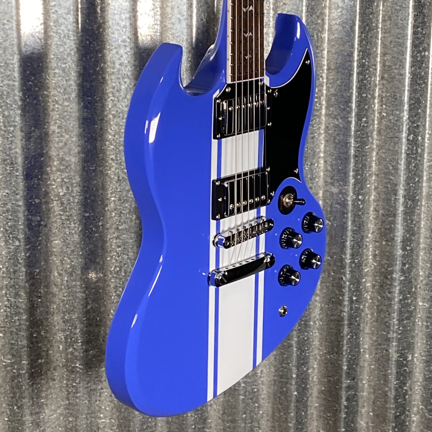Westcreek Racer Offset SG Blue Solid Body Guitar #0477 Used