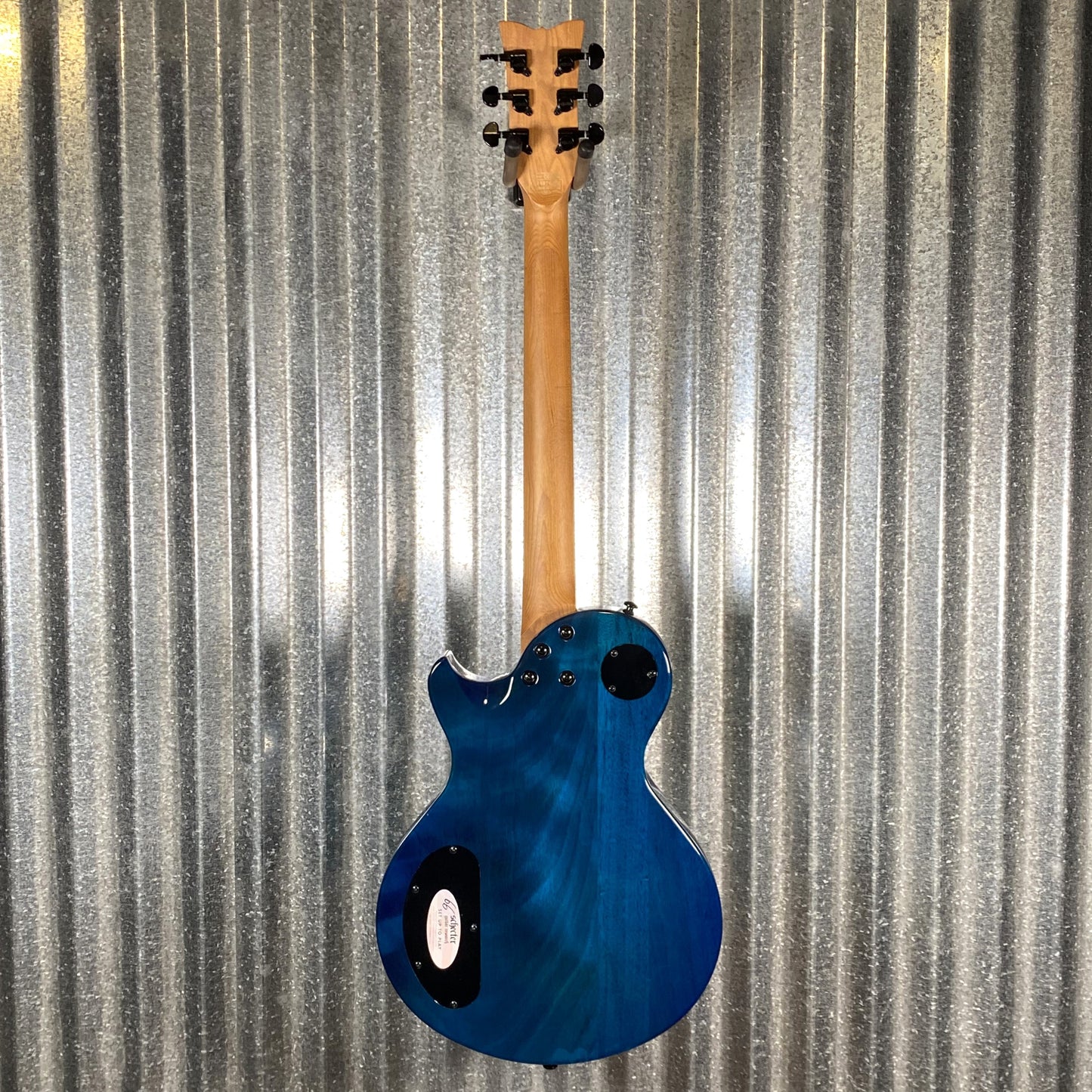 Schecter Solo-II Standard Ocean Blue Burst Burl Guitar #0502 Blem