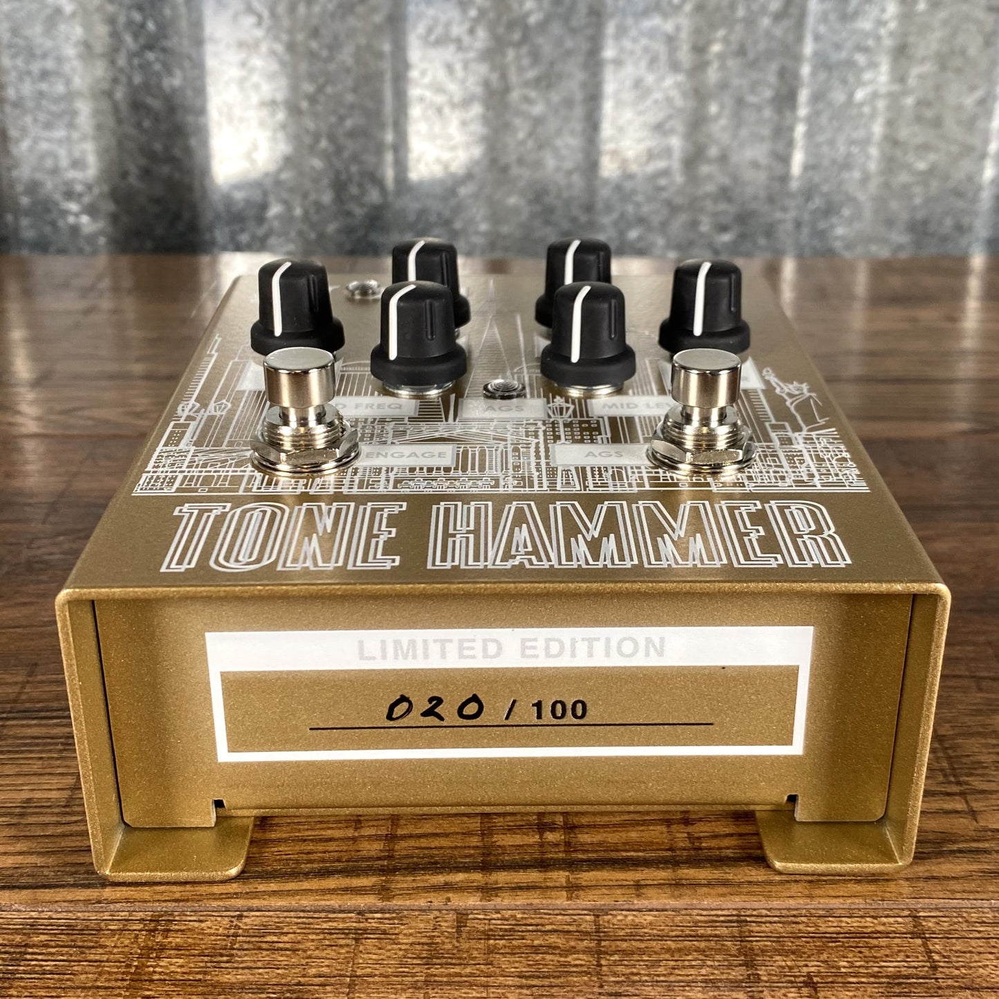 Aguilar Tone Hammer Limited Edition Gold Skyline Bass Preamp EQ DI Effect Pedal