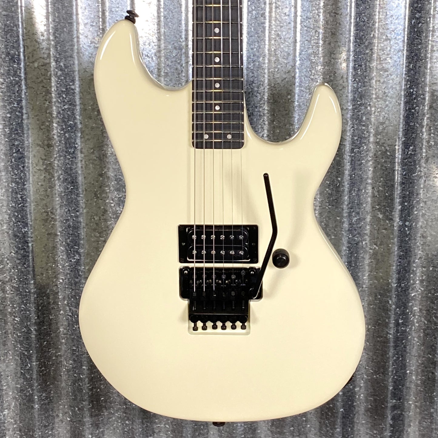 G&L USA Rampage 24 Floyd Rose Ebony Ivory Guitar & Bag #5092