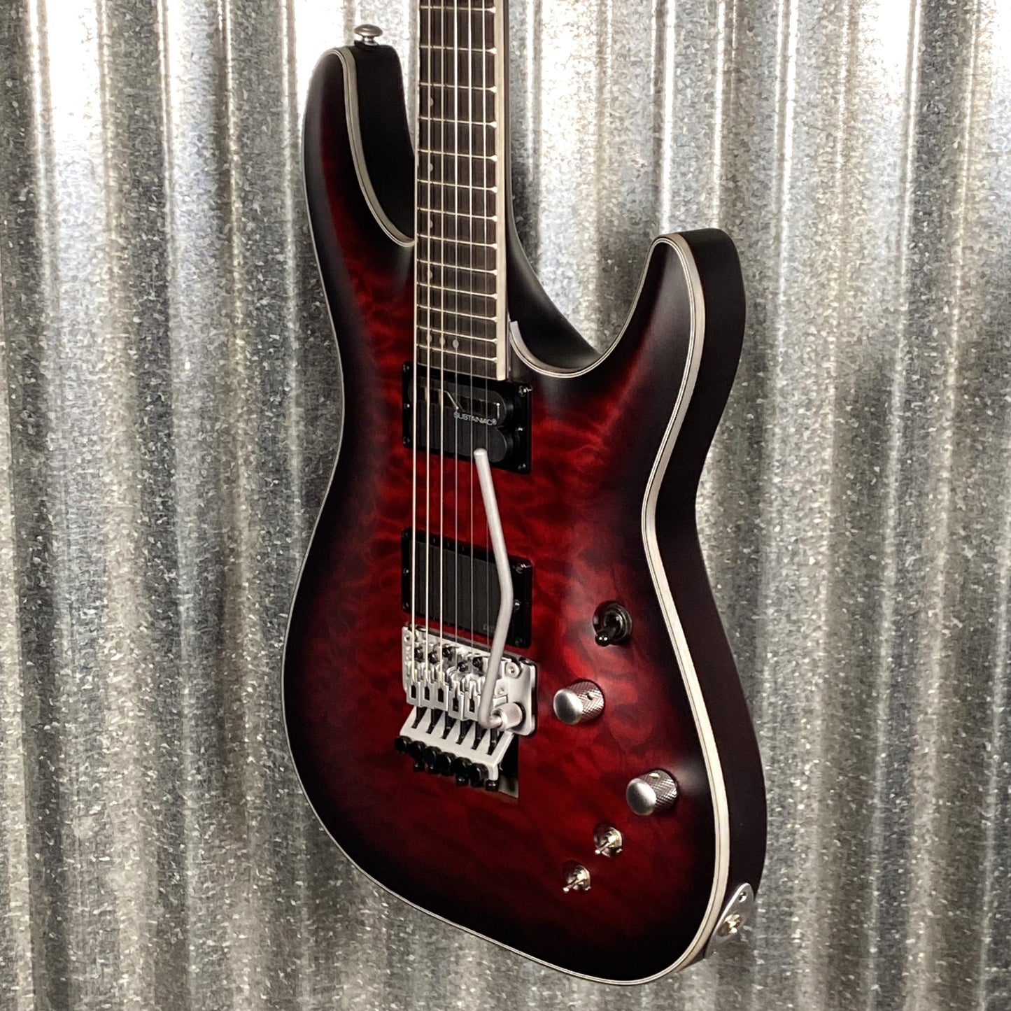 Schecter C-1 Platinum FR S Crimson Red Burst Satin Guitar #0460