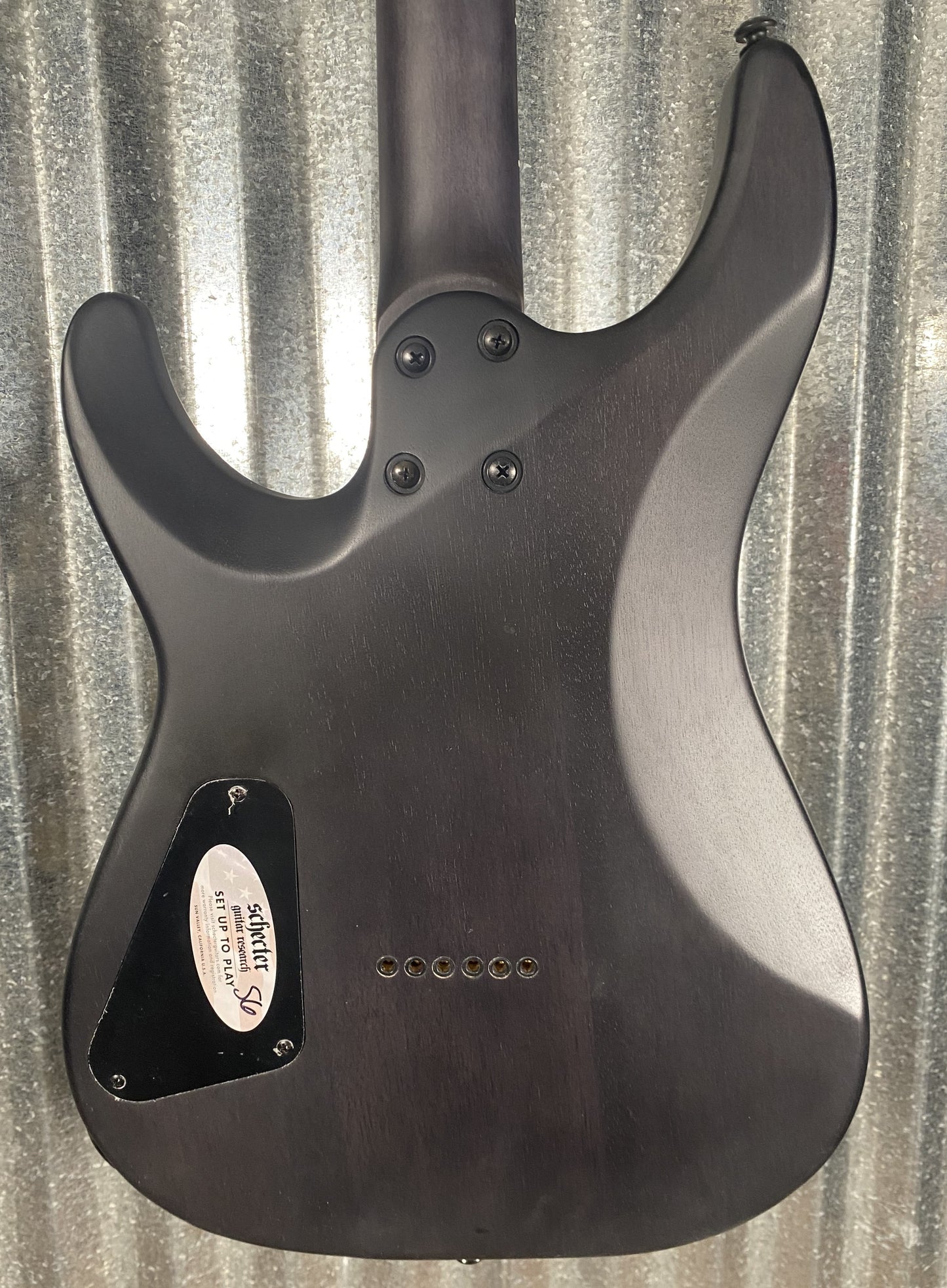 Schecter Omen Elite 6 Charcoal Burl Top Guitar #0948