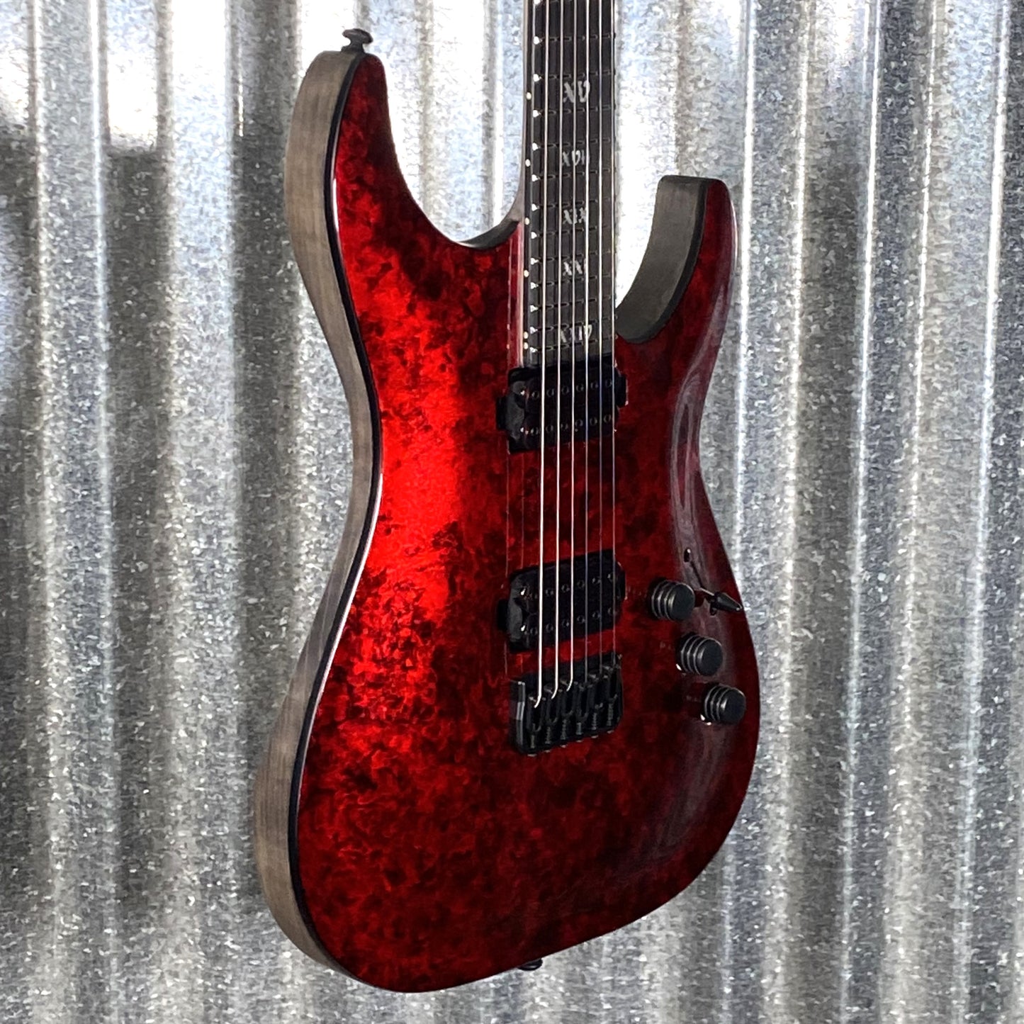 Schecter C-1 Apocalypse Red Reign Guitar #2156