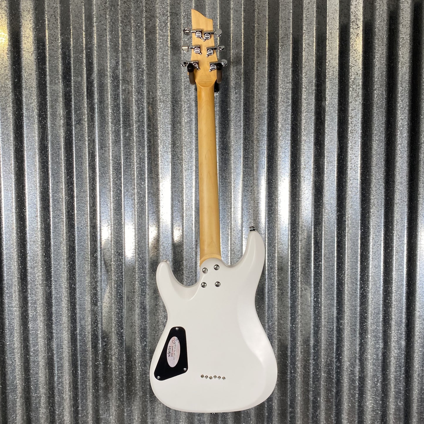 Schecter C-6 Deluxe Satin White Guitar #0050