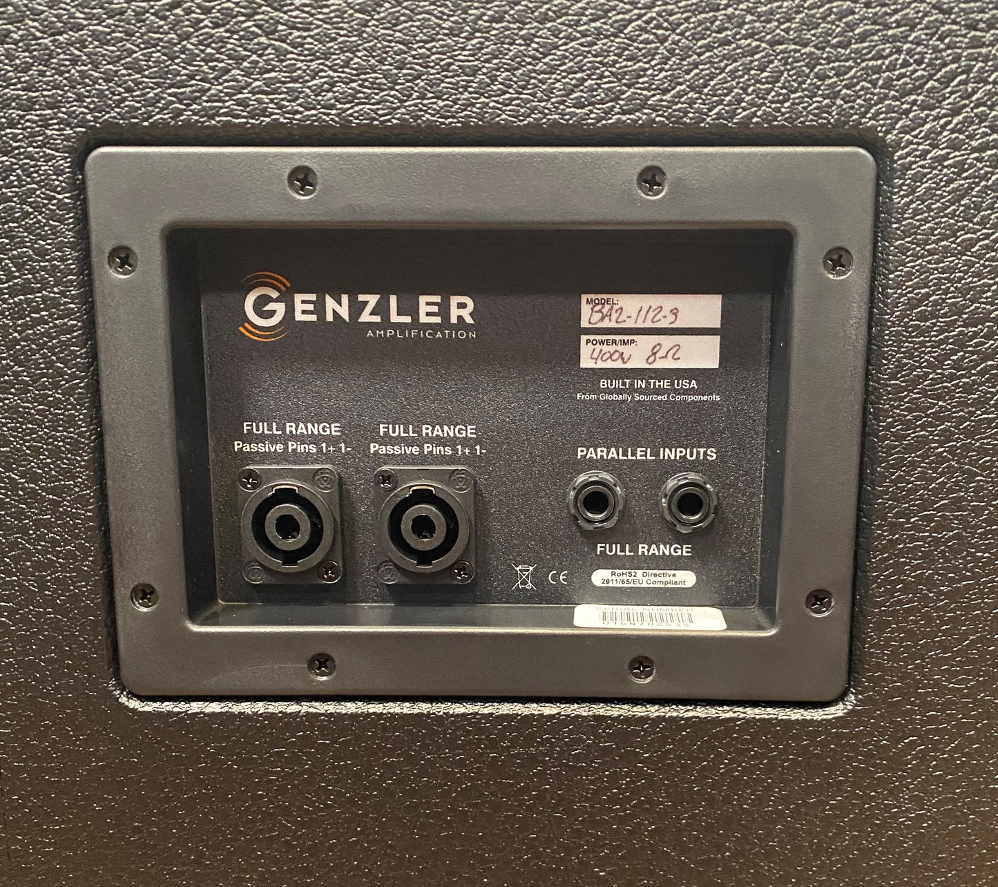 Genzler Amplification BA2-112-3STR Series 2 1x12" 400 Watt Bass Array Speaker Cabinet Straight