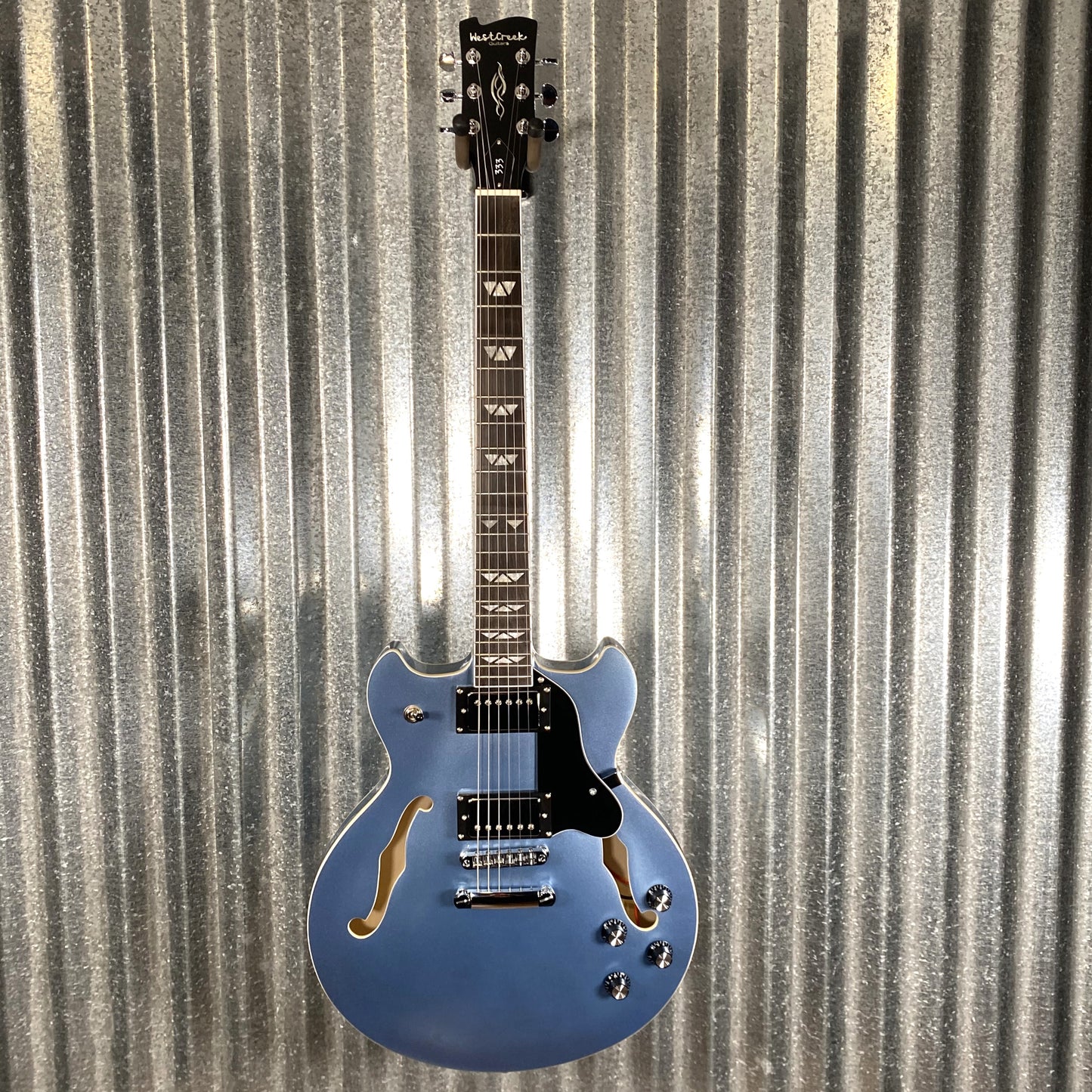 Westcreek 333 Semi Hollow Body 335 Lake Placid Blue Guitar #0764 Used