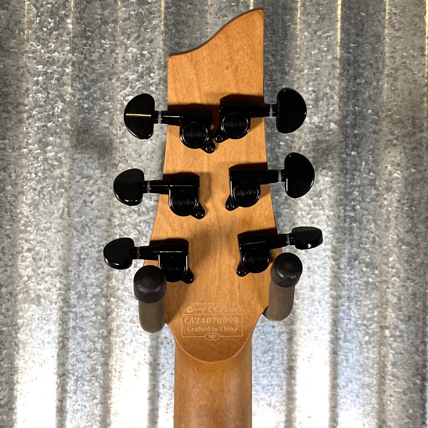 Schecter C-1 Standard Black Fade Burst Burl Left Hand Guitar #0098