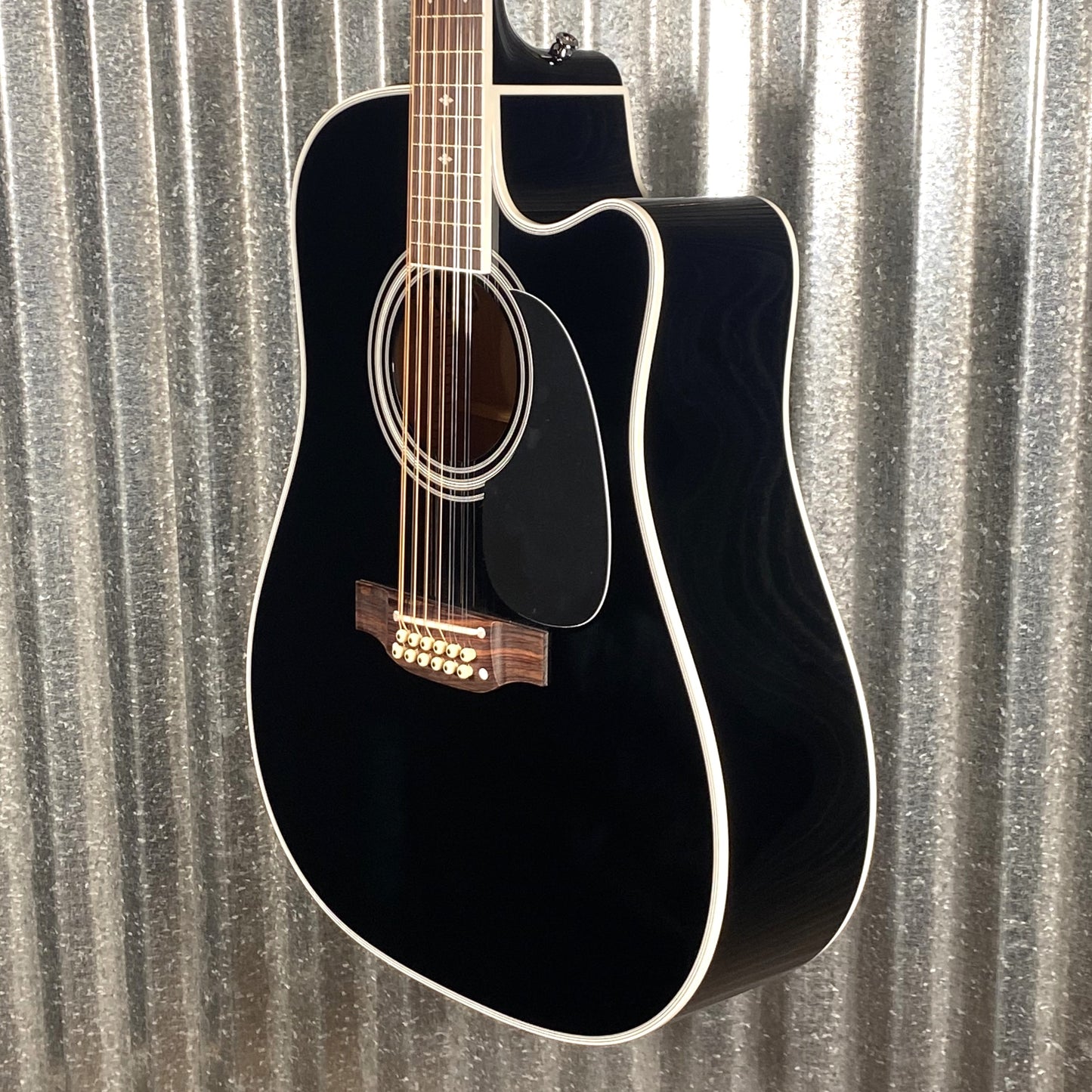 Takamine EF381SC Cutaway 12 String Acoustic Electric Guitar Black & Case Japan #0359
