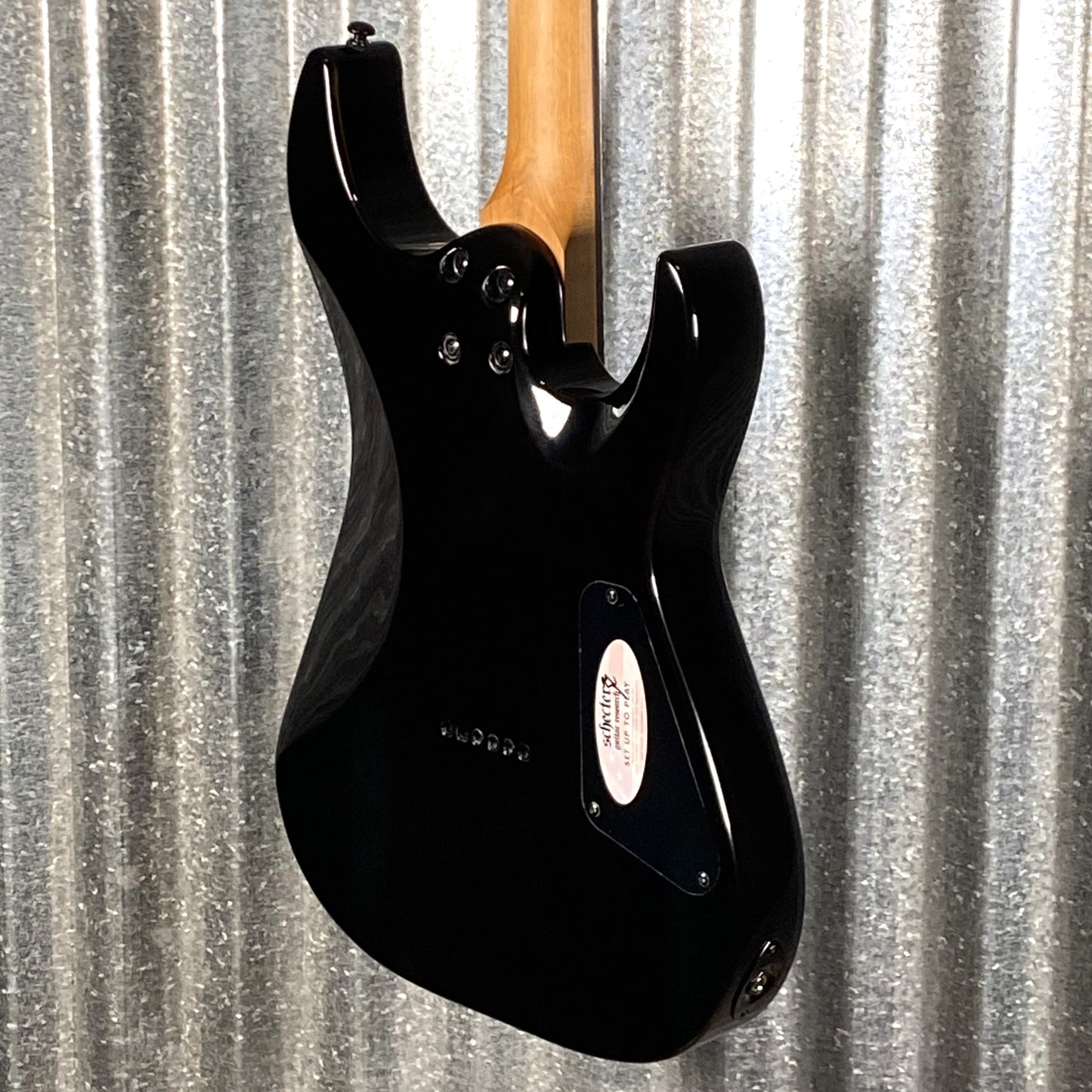 Schecter C-1 Standard Black Fade Burst Burl Left Hand Guitar #0098