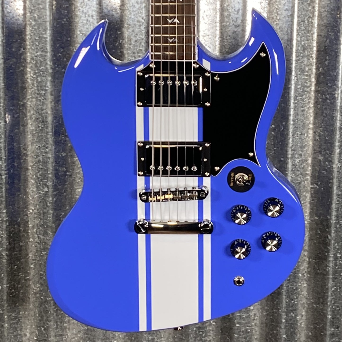 Westcreek Racer Offset SG Blue Solid Body Guitar #0477 Used