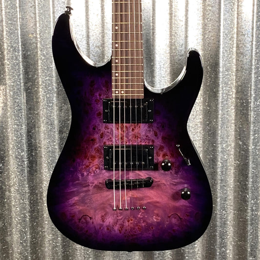ESP LTD M-200DX Transparent Purple Burst Electric Guitar LM200DXNPRB #0913