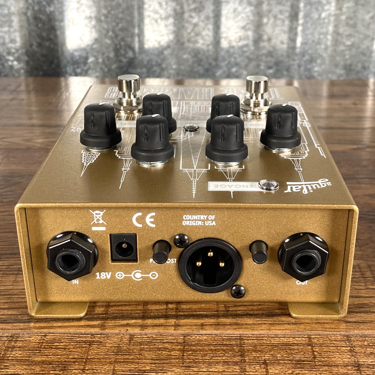 Aguilar Tone Hammer Limited Edition Gold Skyline Bass Preamp EQ DI Effect Pedal