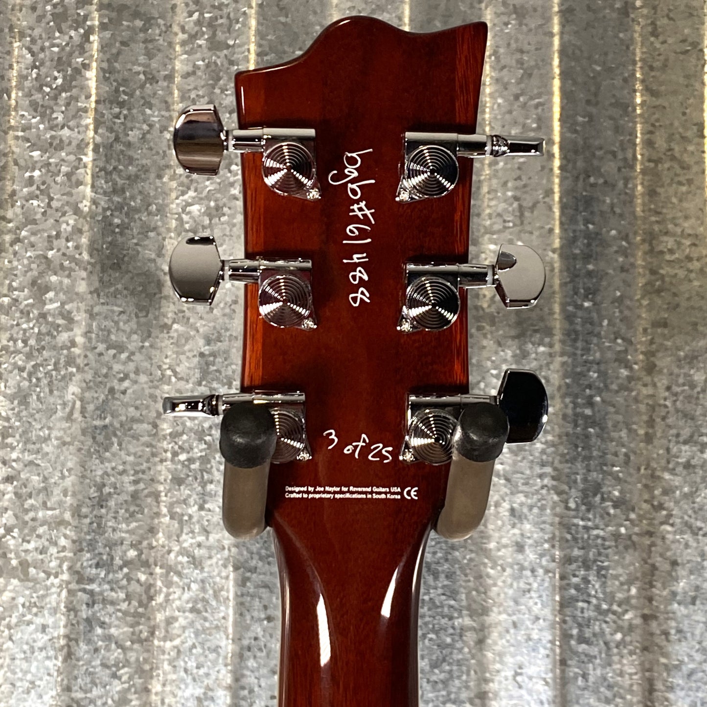 Reverend Limited Edition Manta Ray Semi Hollow Body Archtop Vintage Clear Natural Guitar & Case #3