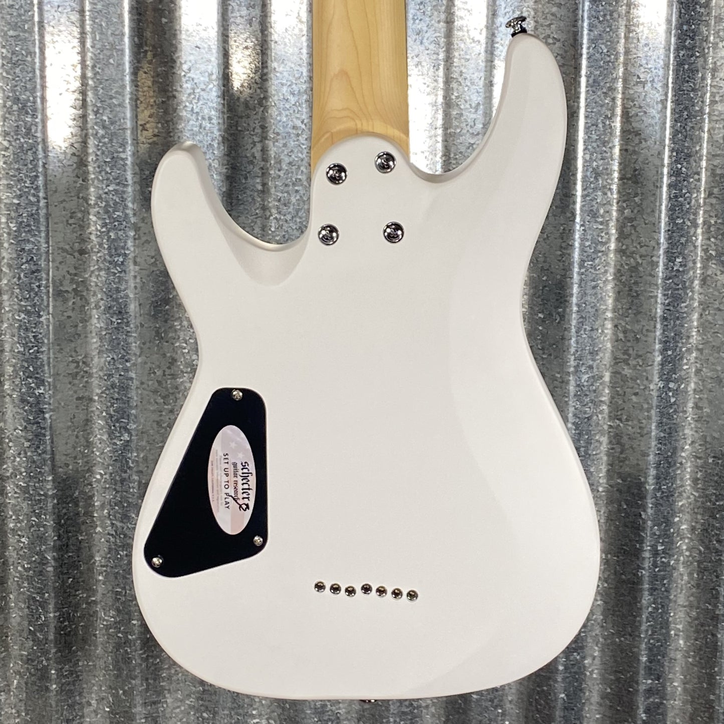 Schecter C-7 Deluxe 7 String Satin White Guitar #3174