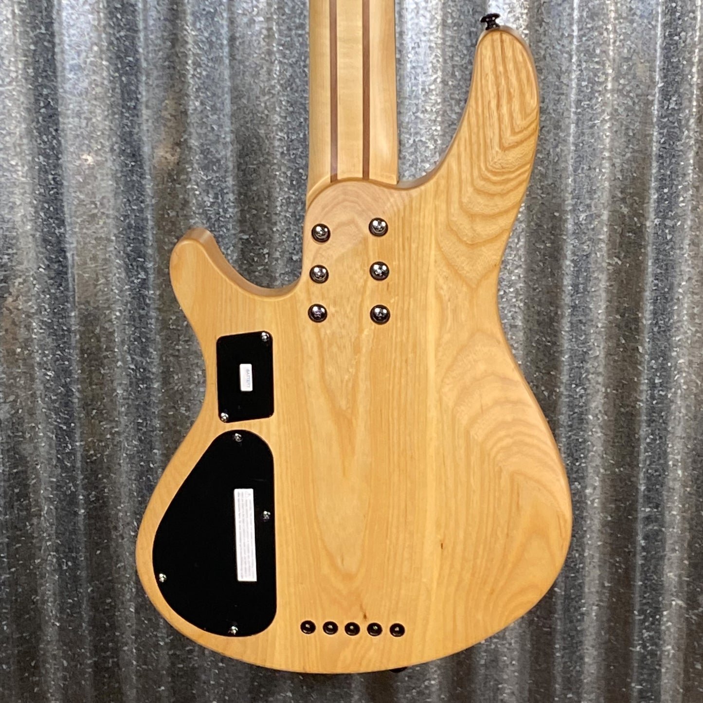 Schecter Reaper 5 String Bass Poplar Burl Top Natural Satin #1783