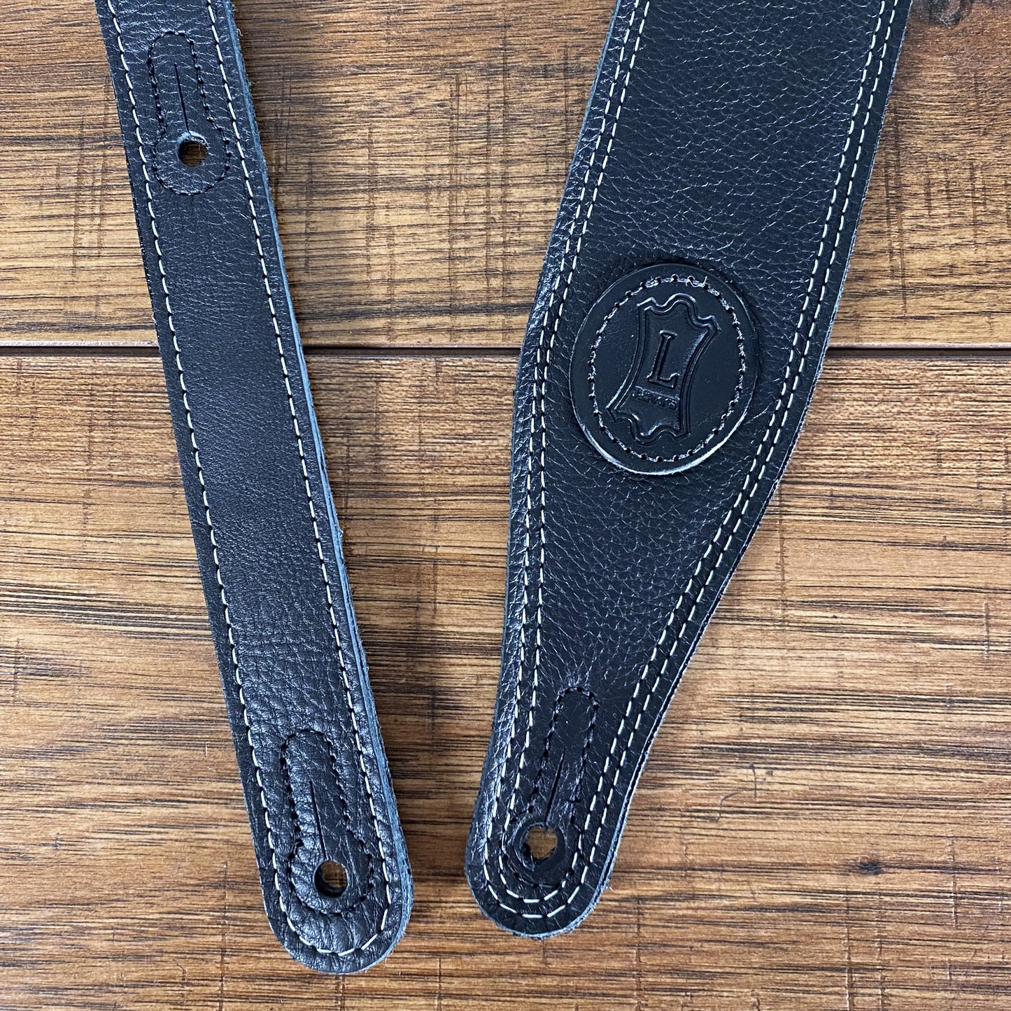 Levy's M17SS-BLK 2.5" Super Soft Leather Guitar Bass Strap Black