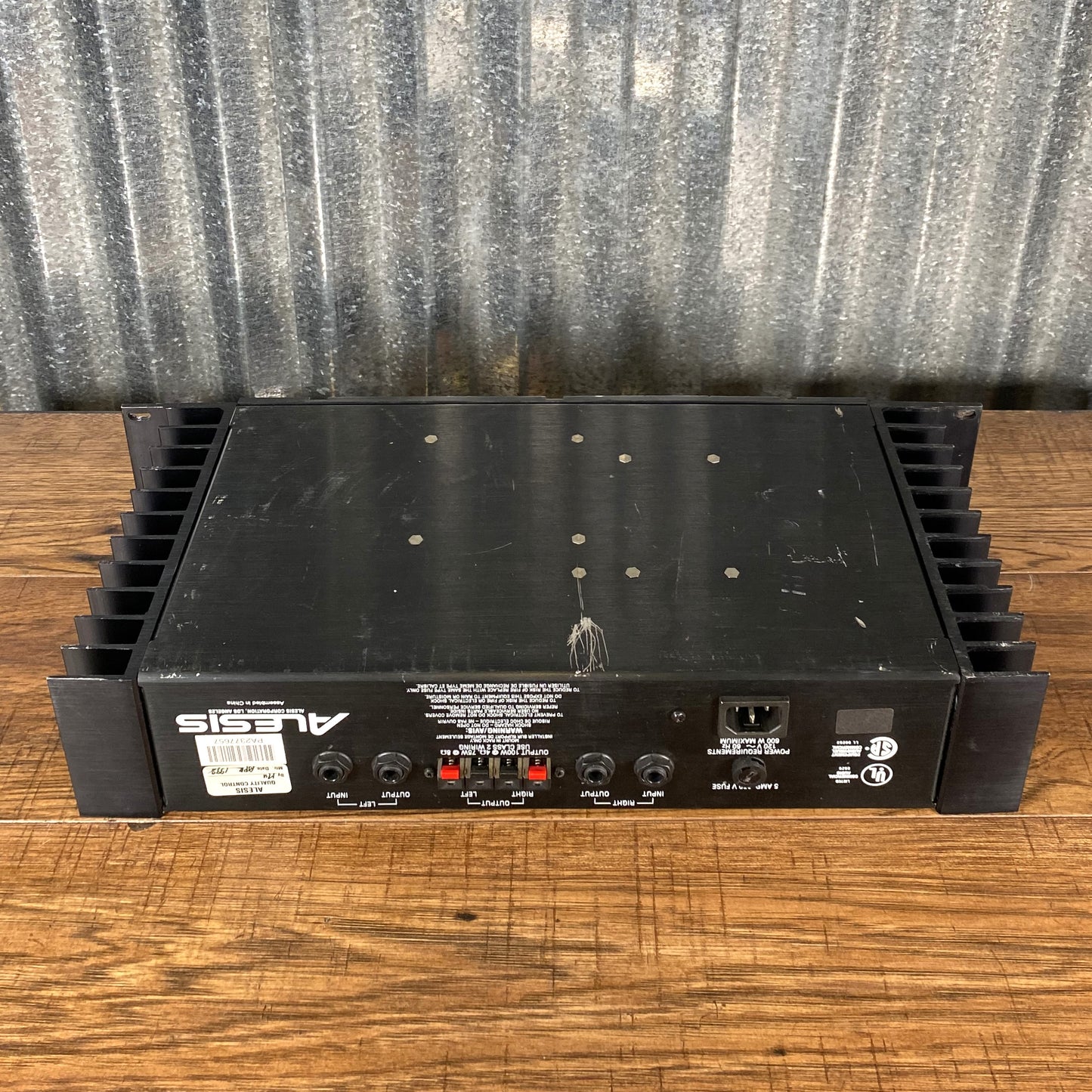 Alesis RA-100 Two Channel 100 Watt Studio Quality Reference Monitor Rack Amplifier RA100 Used