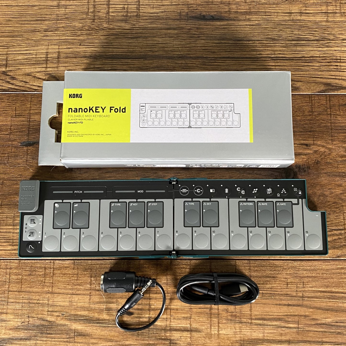Korg nanoKey Fold AG W-07 Foldable Midi Keyboard Alpine Green