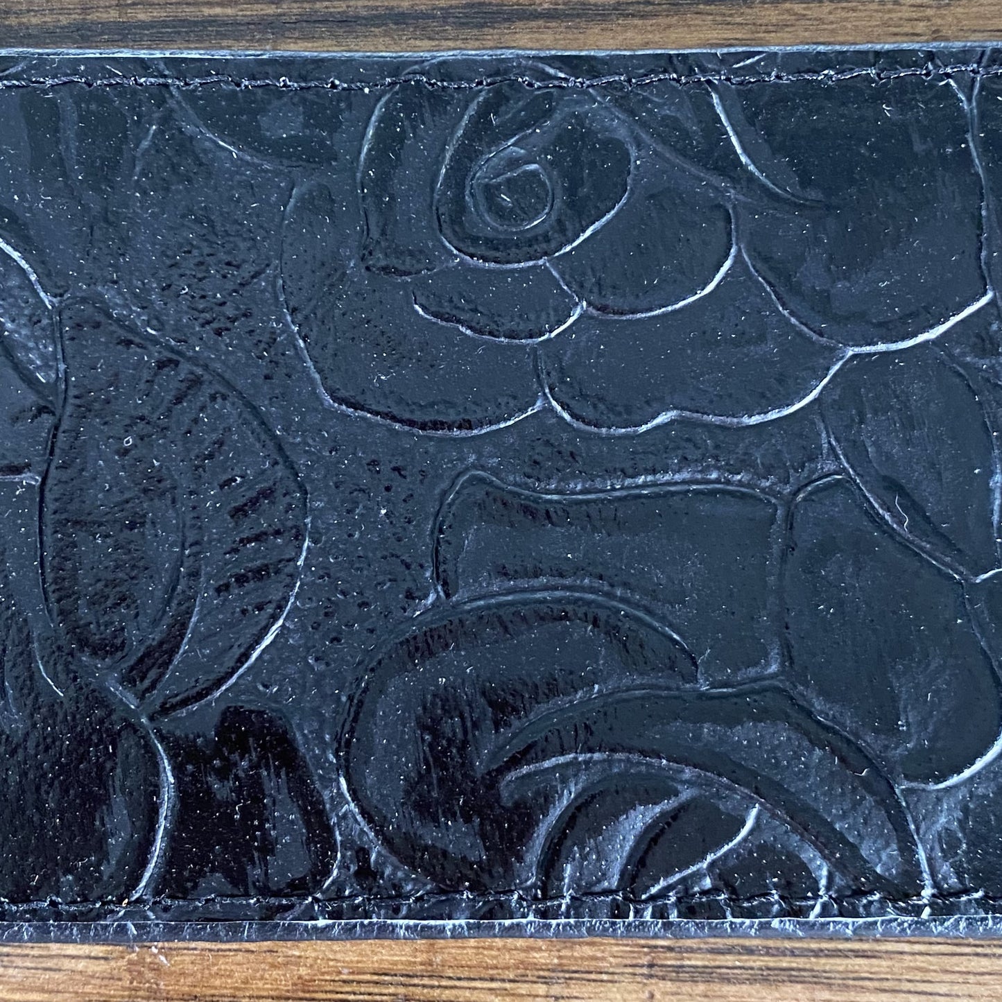 Levy's M4WP-007 3" Padded Embossed Leather Guitar Bass Strap Black