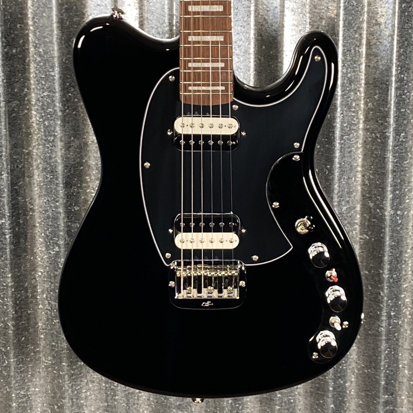 G&L USA CLF Research Espada HH Passive Jet Black Guitar & Bag #7024 Used