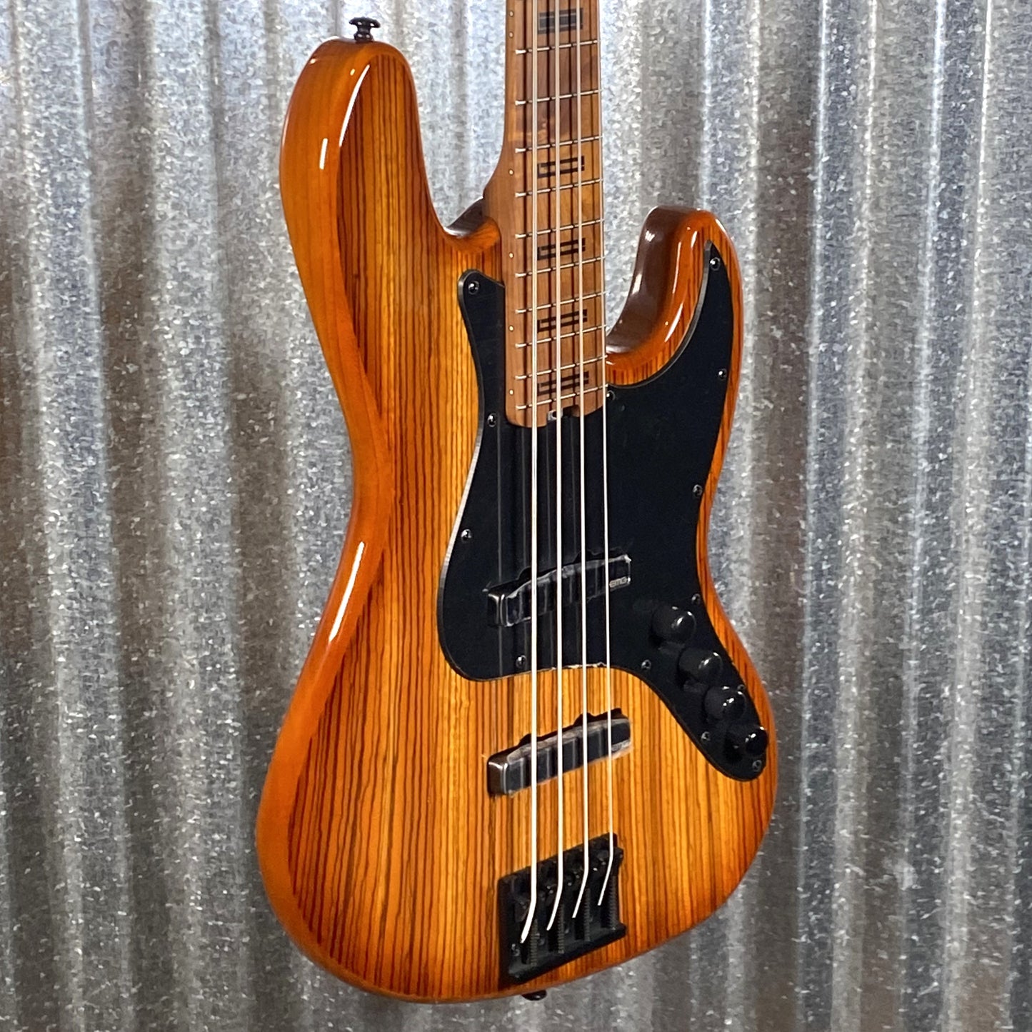 Schecter J-4 Exotic Zebrawood Faded Vintage Sunburst 4 String Jazz Bass #0311